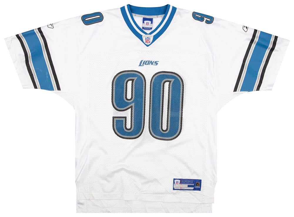 2010 Detroit Lions Suh 90 Reebok On Field Jersey Away L