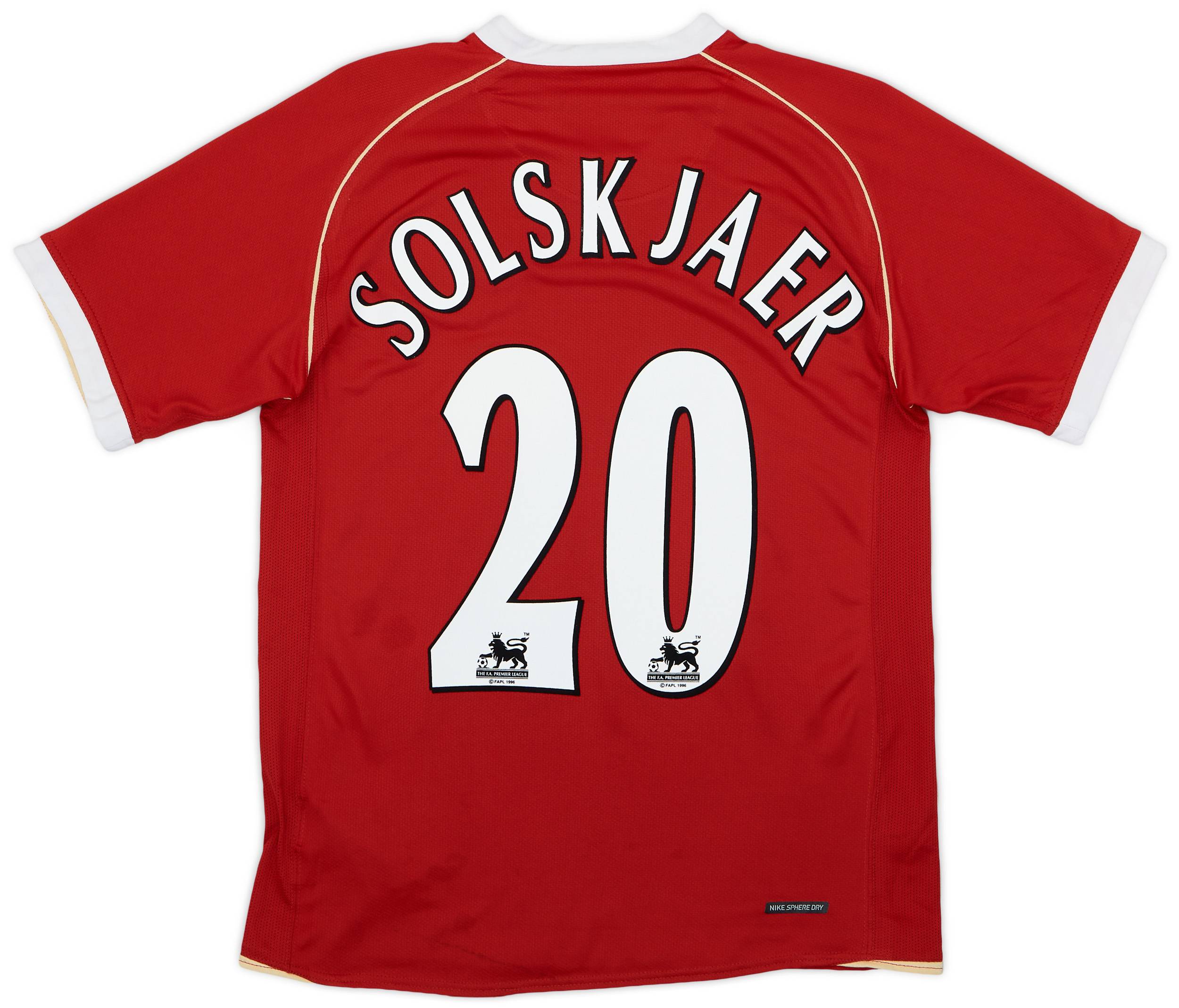 2006-07 Manchester United Home Shirt Solskjaer #20 - 8/10 - (S)