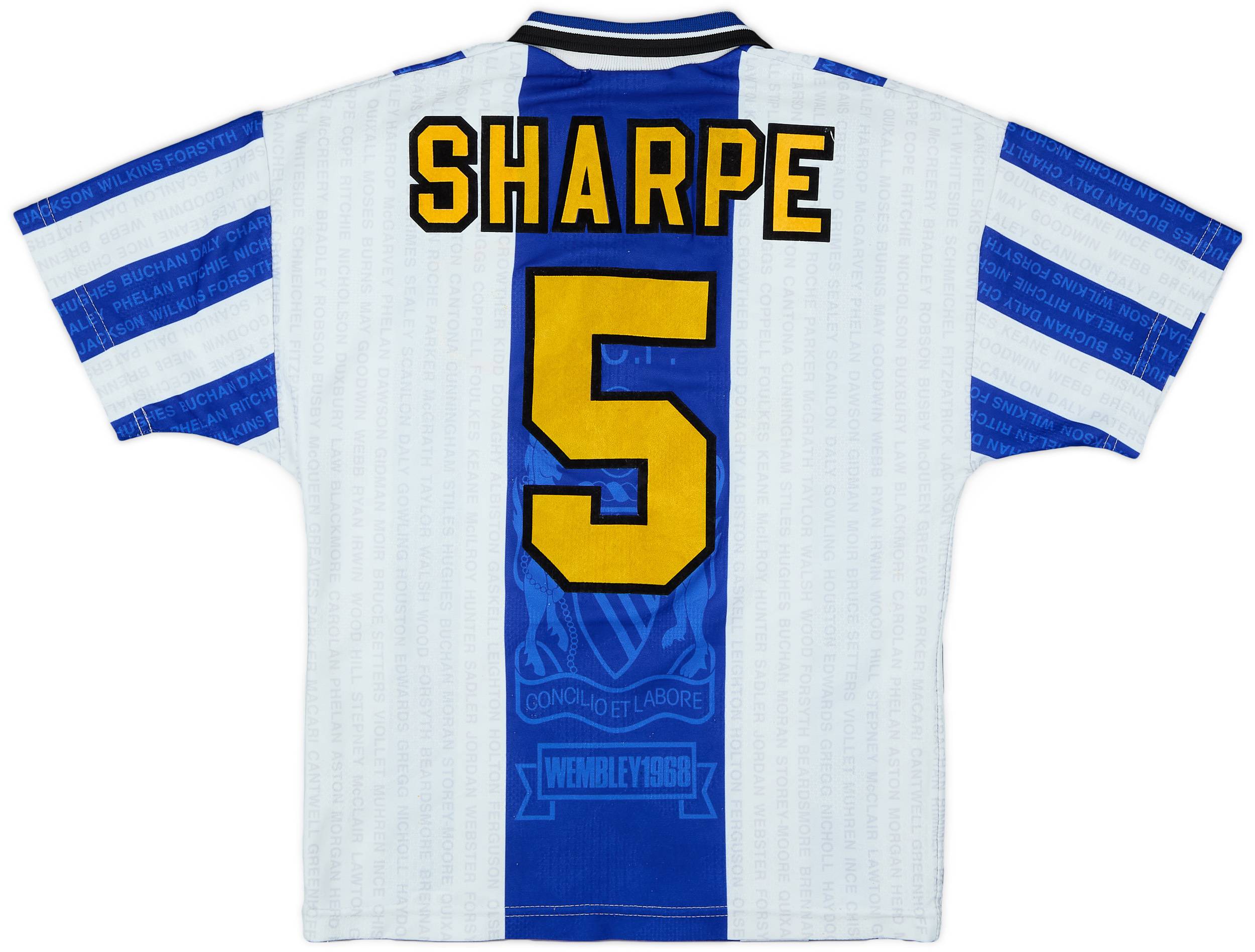 1994-96 Manchester United Third Shirt Sharpe #5 - 9/10 - (L.Boys)