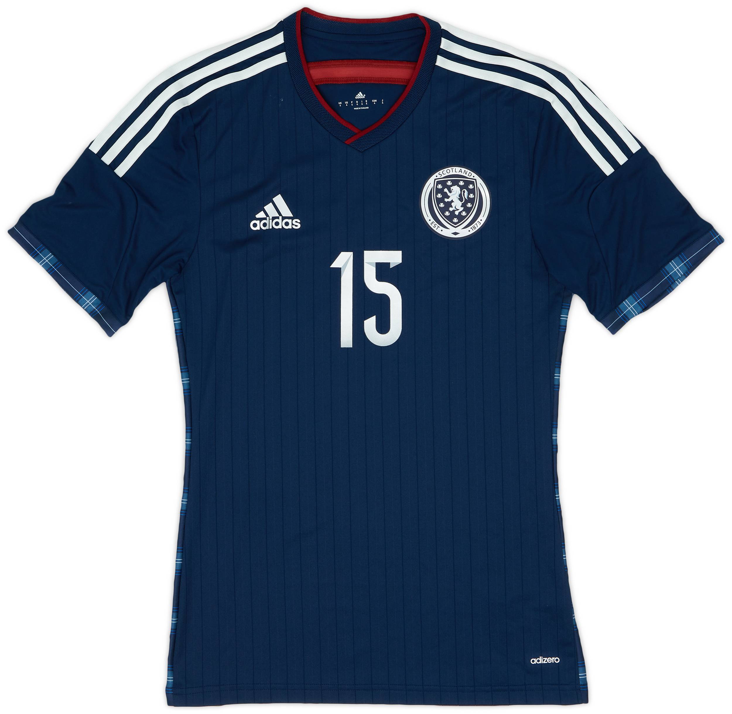 2014-15 Scotland Player Issue Home Shirt #15 - 8/10 - (S)