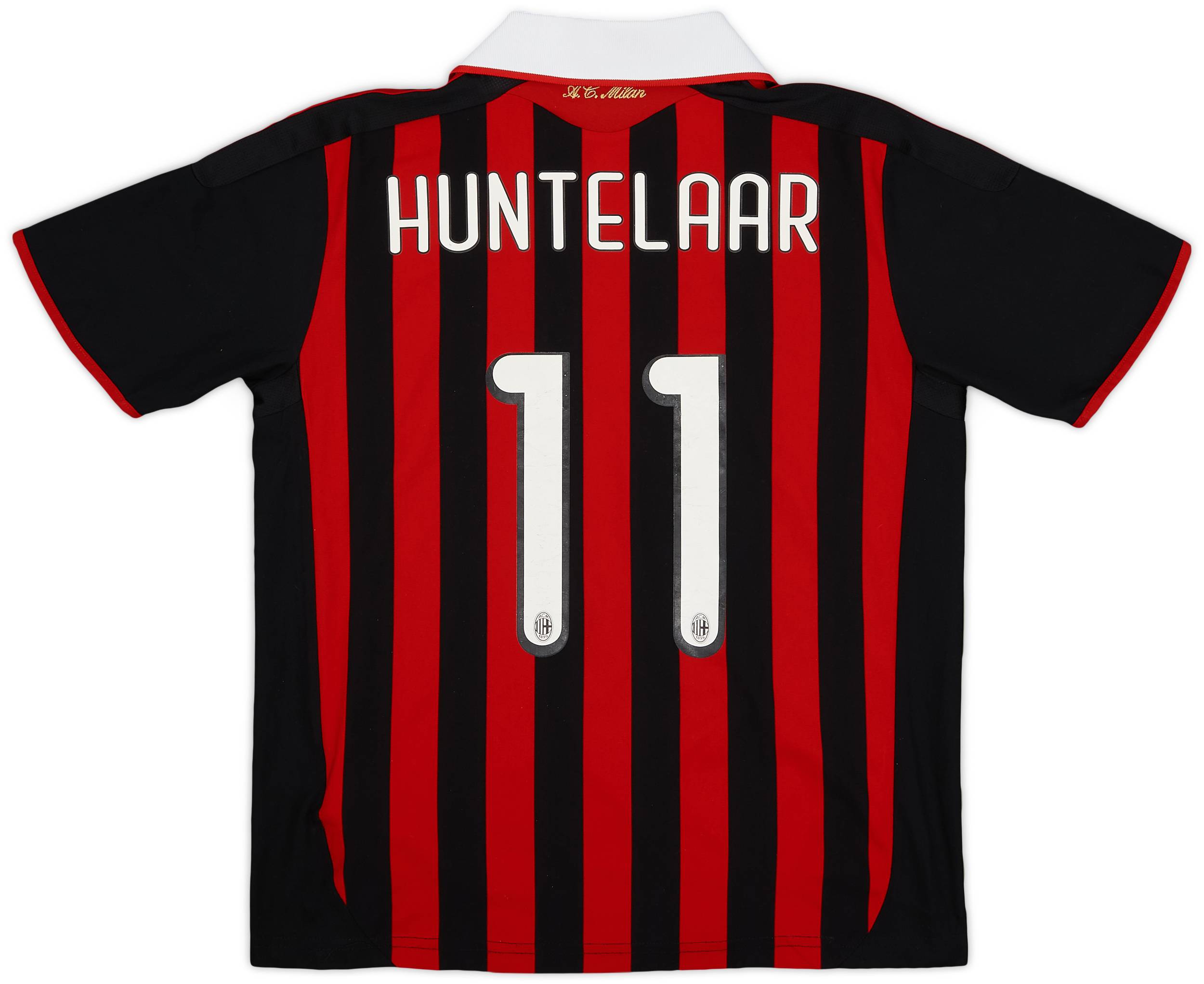 2009-10 AC Milan Home Shirt Huntelaar #11 - 6/10 - (M.Boys)