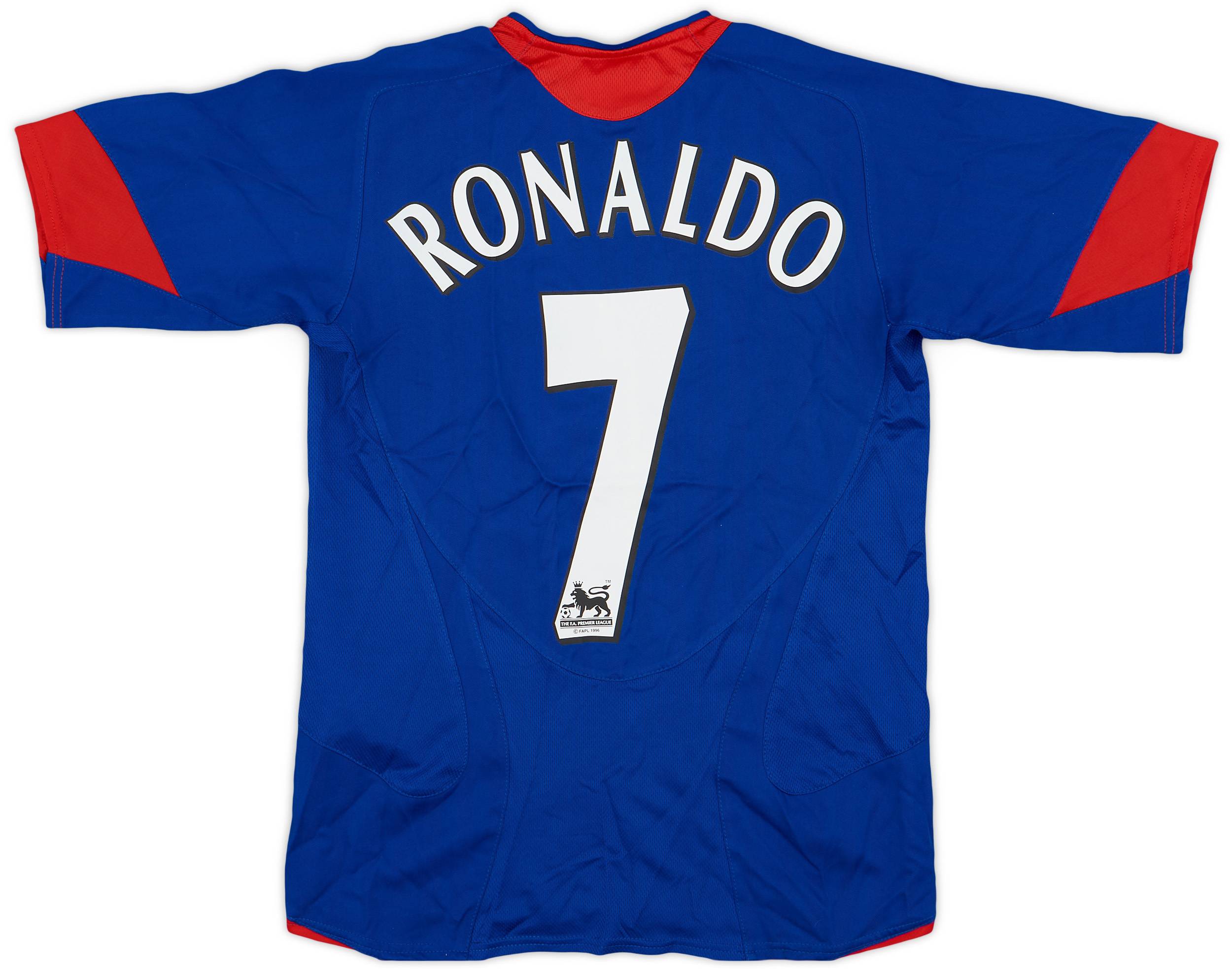 2005-06 Manchester United Away Shirt Ronaldo #7 - 7/10 - (M.Boys)