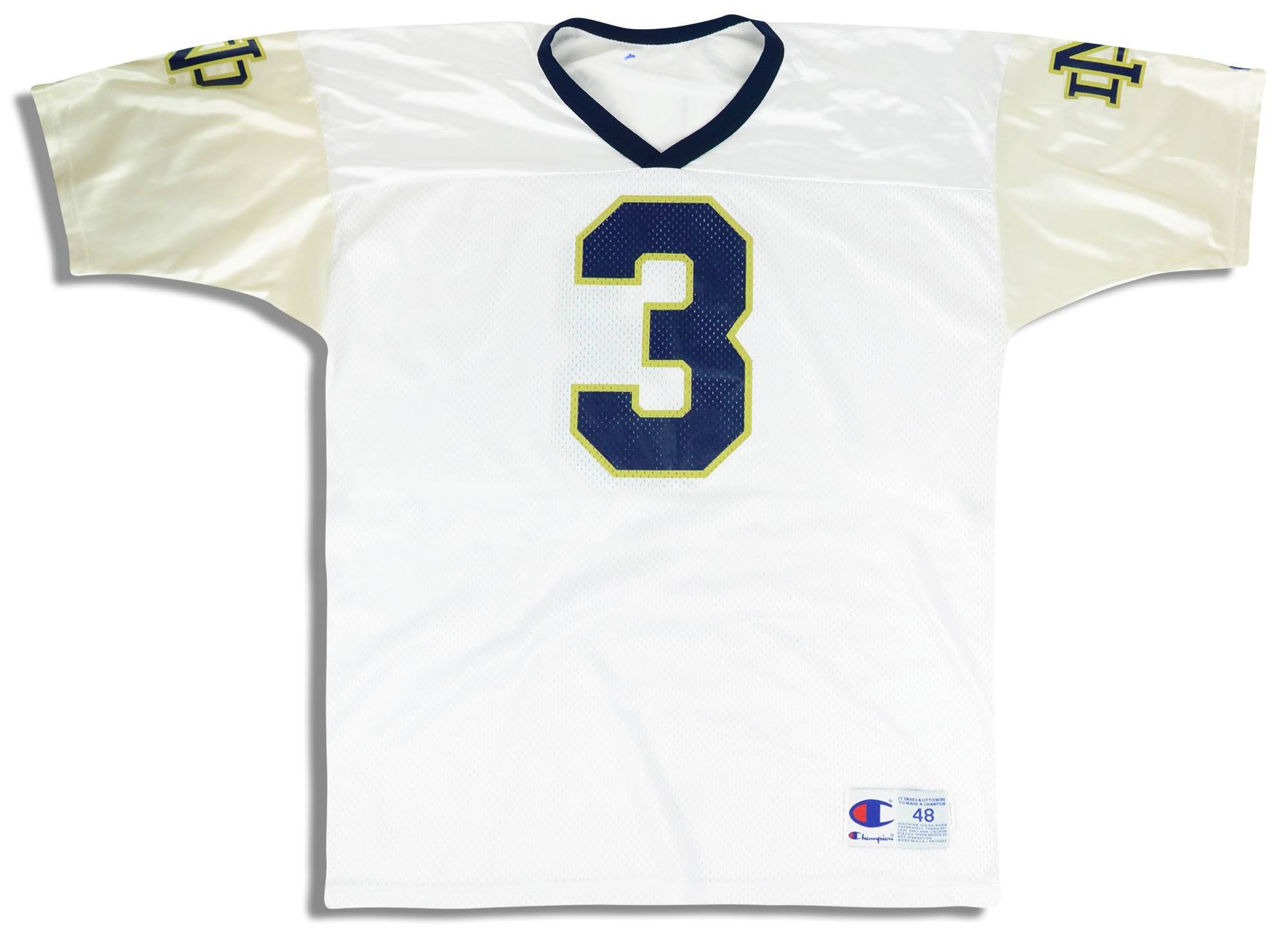 1995-97 Notre Dame Fighting Irish Powlus #3 Champion Jersey (Away) XL