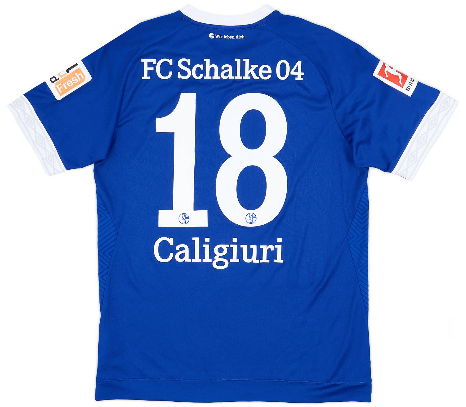 2018-19 Schalke Home Shirt Caligiuri #18 - 8/10 - (M)