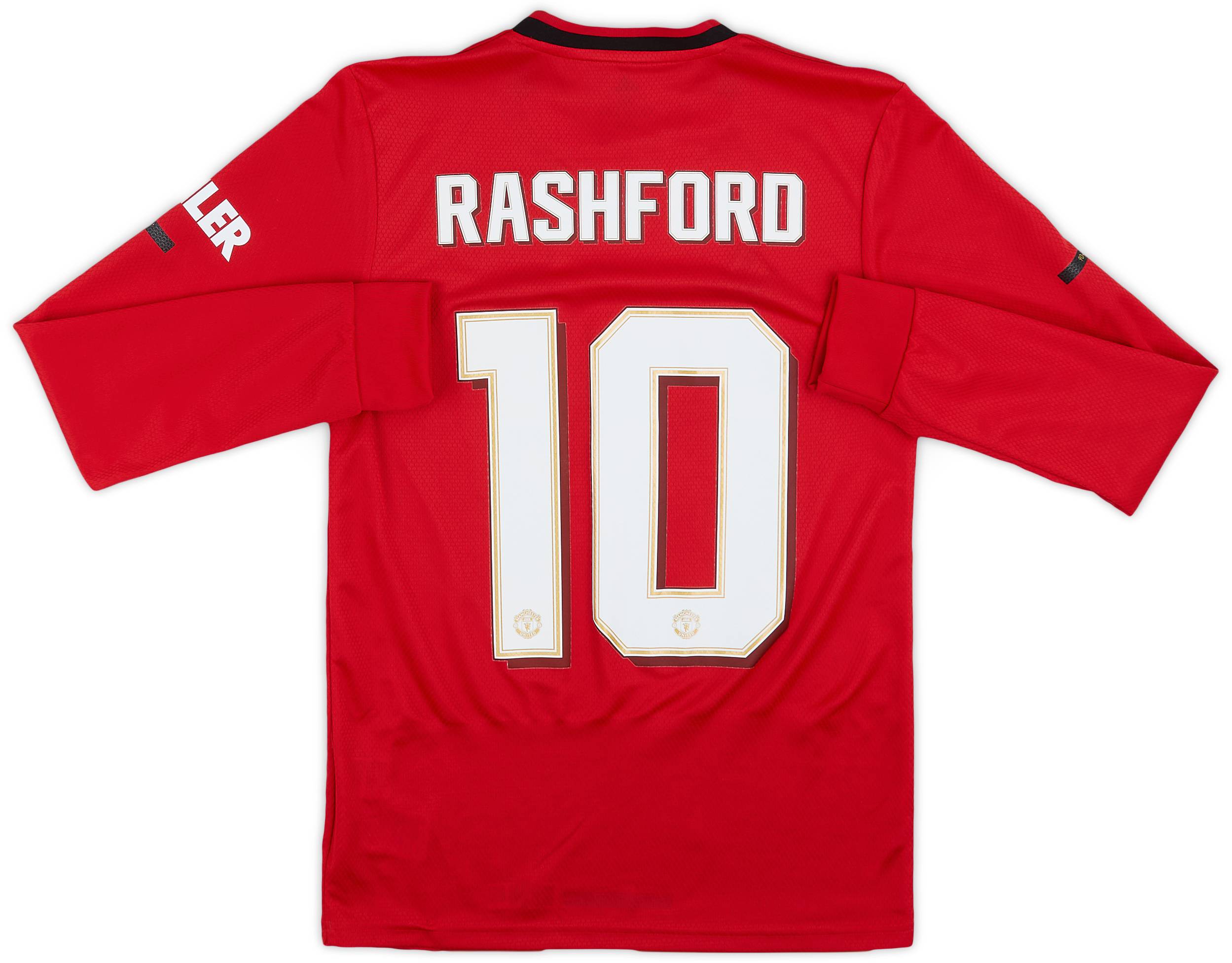 2019-20 Manchester United Home L/S Shirt Rashford #10 - 9/10 - (XS)