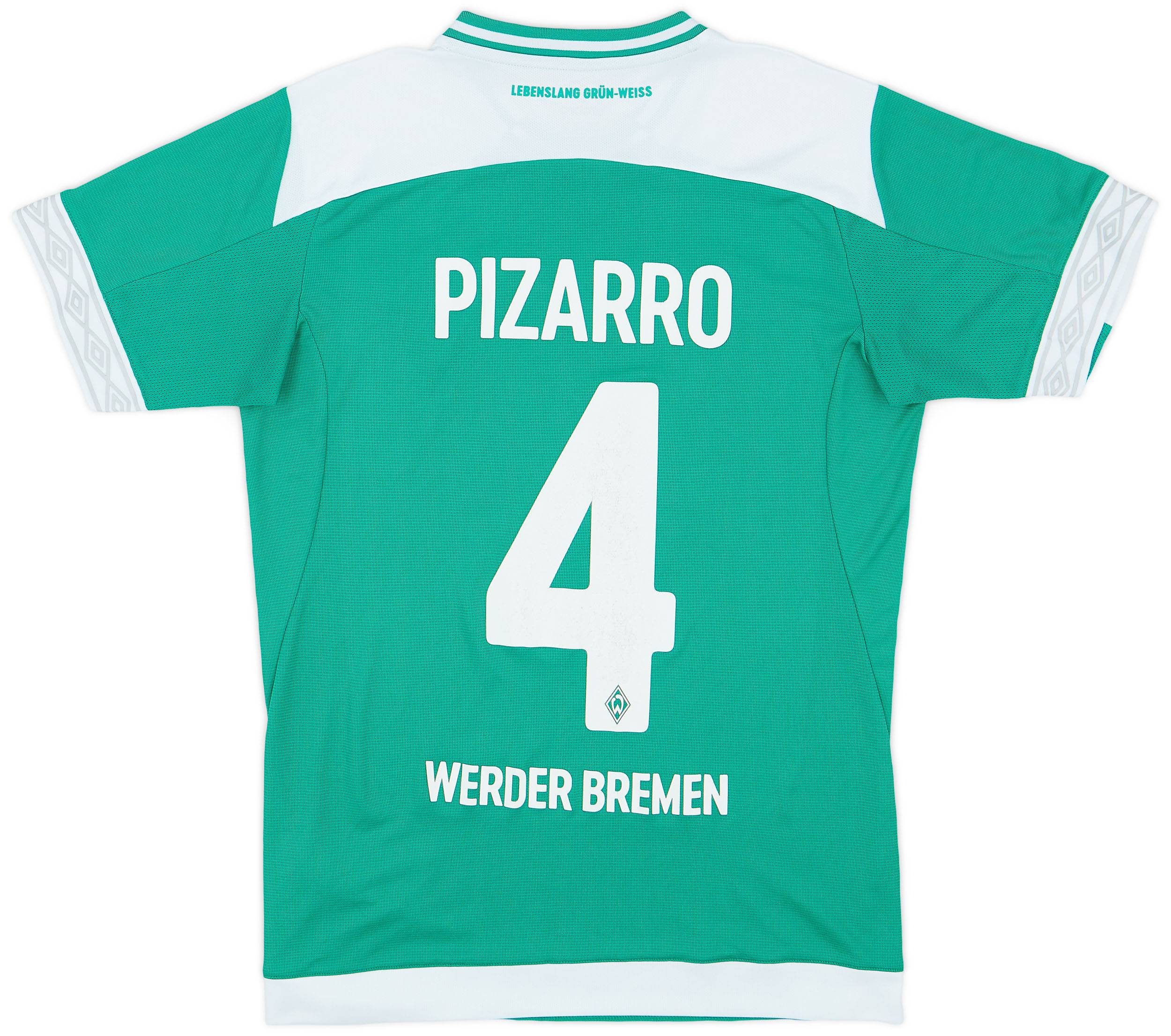 2018-19 Werder Bremen Home Shirt Pizarro #4 - 6/10 - (S)