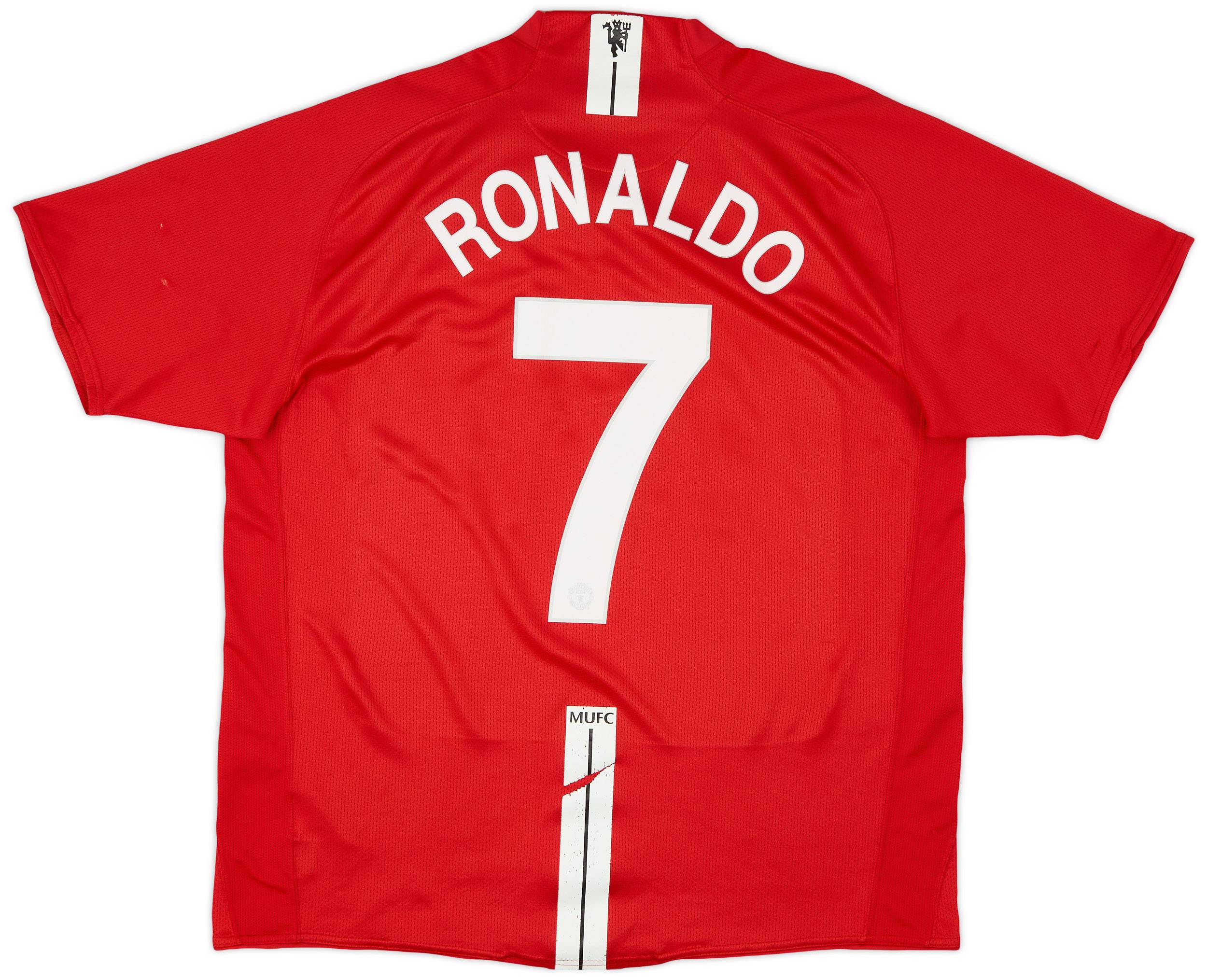 土日価格‼️07-09Manchester United Ronaldo 7 M 2007-09 Manchester United Home Shirt Ronaldo #7 - 6/10 - (XL)