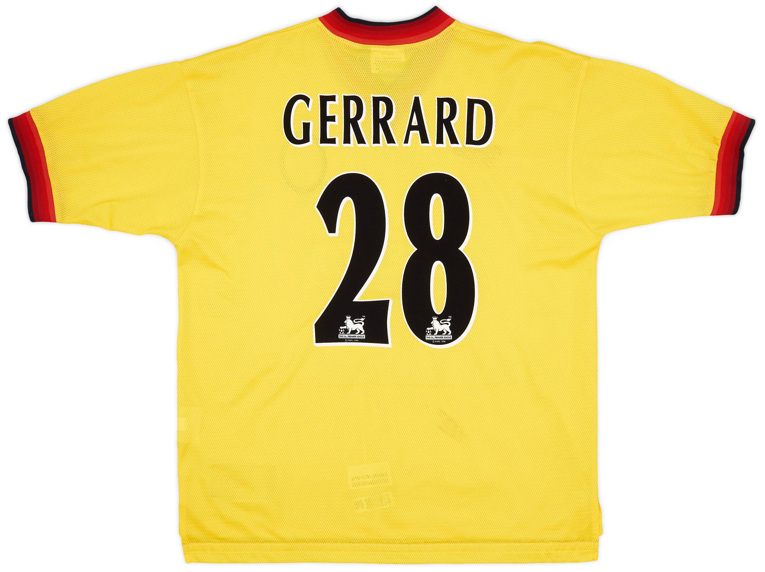 1997-99 Liverpool Away Shirt Gerrard #28 - 7/10 - (L)