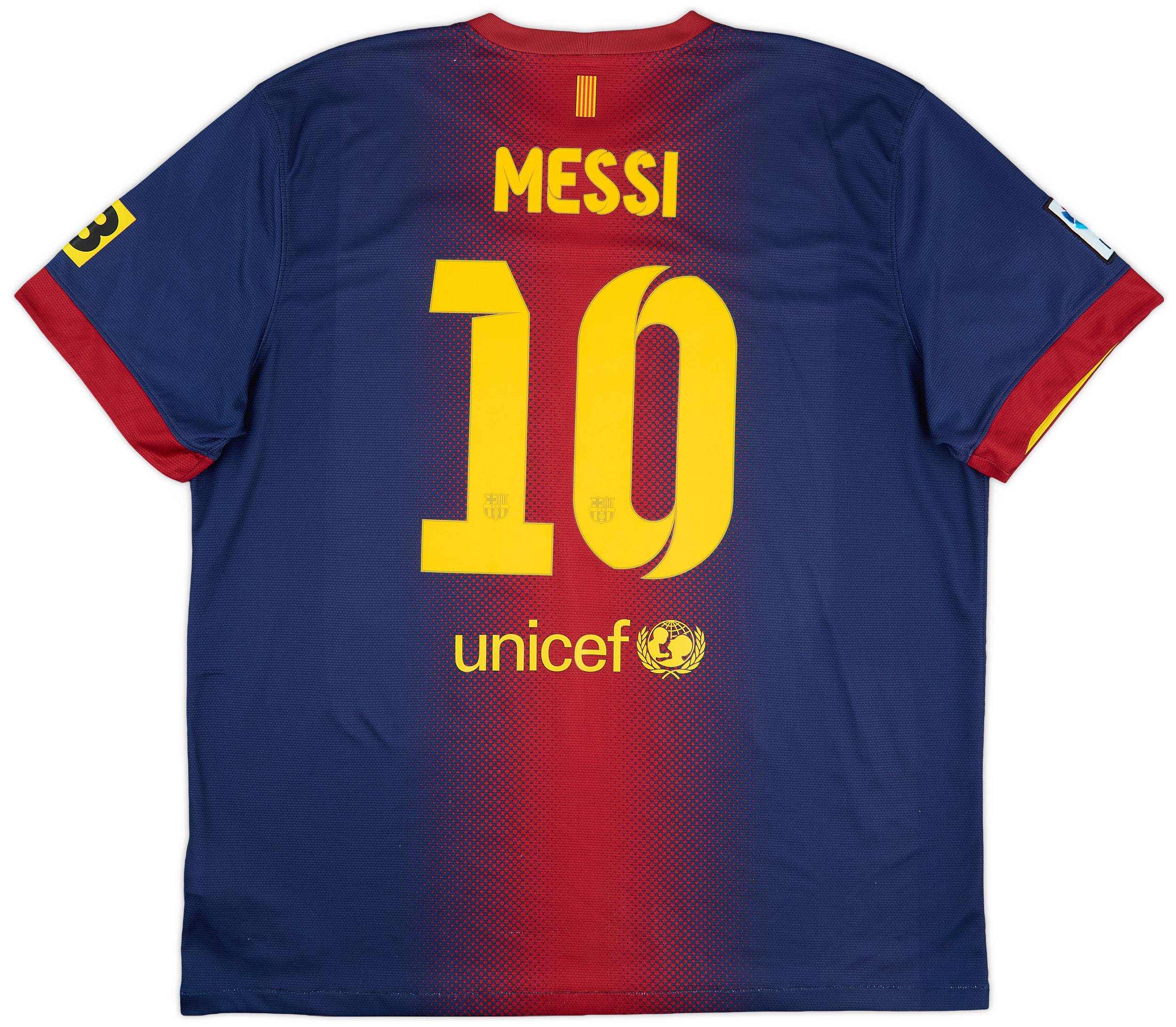 2012-13 Barcelona Home Shirt Messi #10 - 7/10 - (XXL)