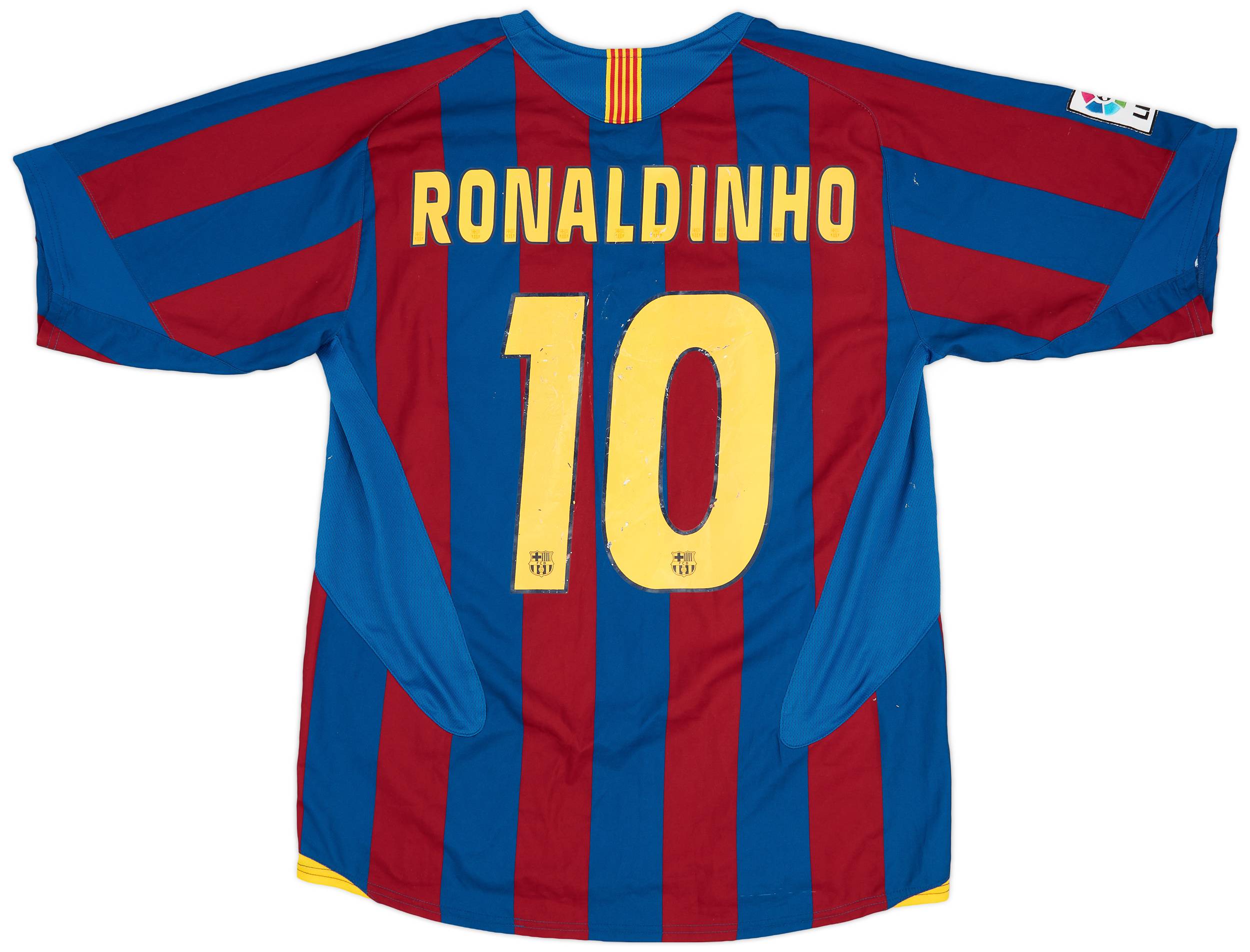 2005 06 Barcelona Home Shirt Ronaldinho 10 5 10 M