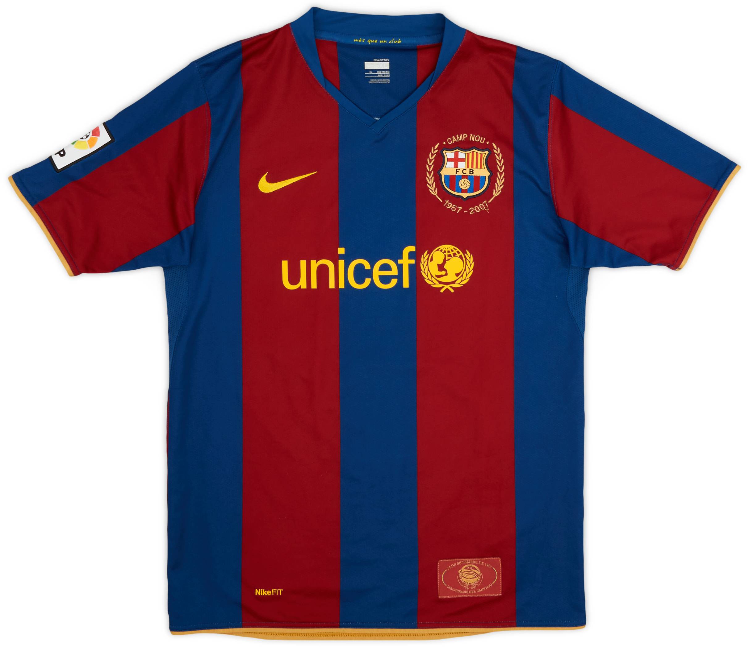 2007-08 Barcelona Home Shirt - 9/10 - (XL.Boys)