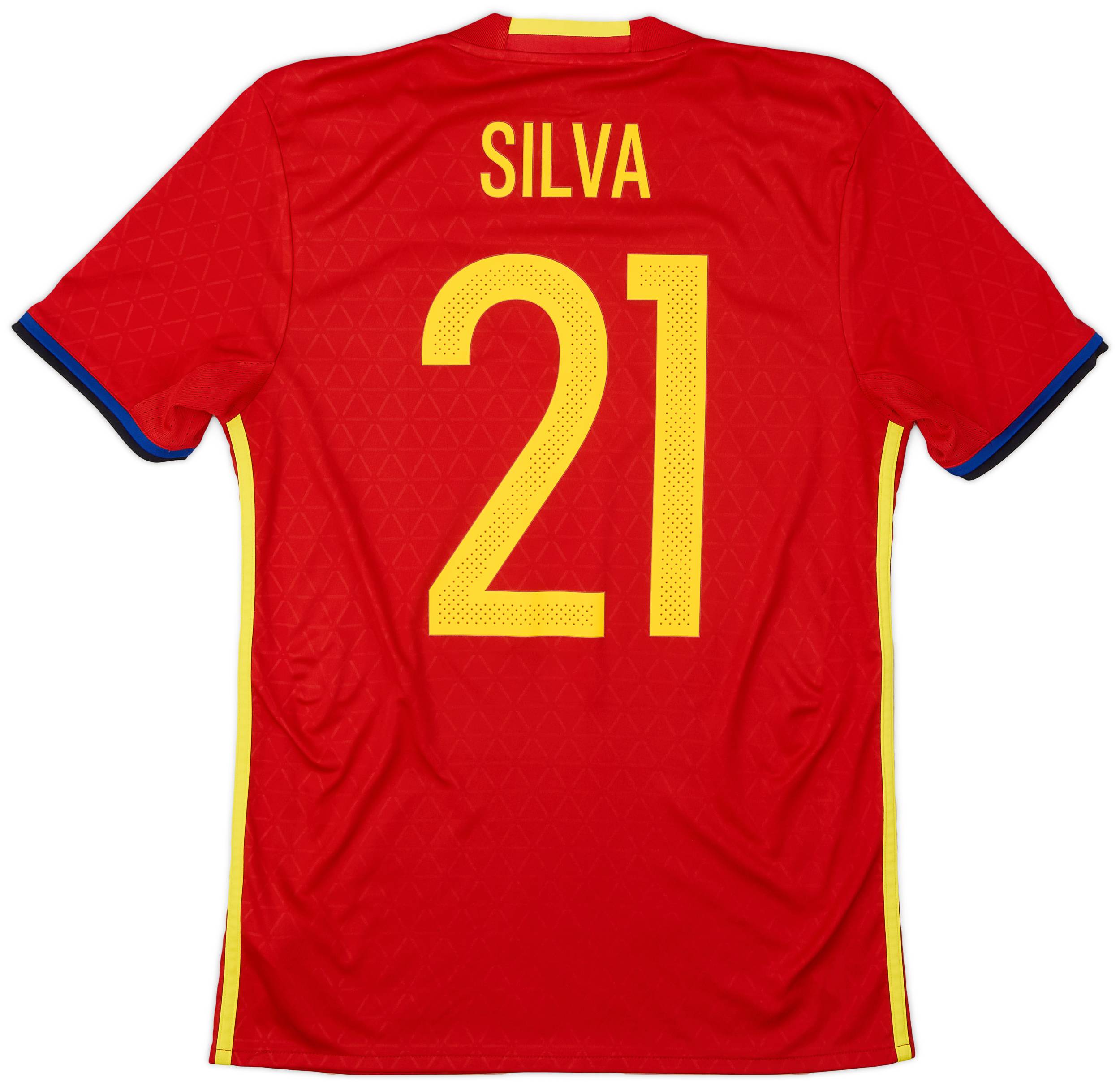 2016-17 Spain Home Shirt Silva #21 - 9/10 - (S)