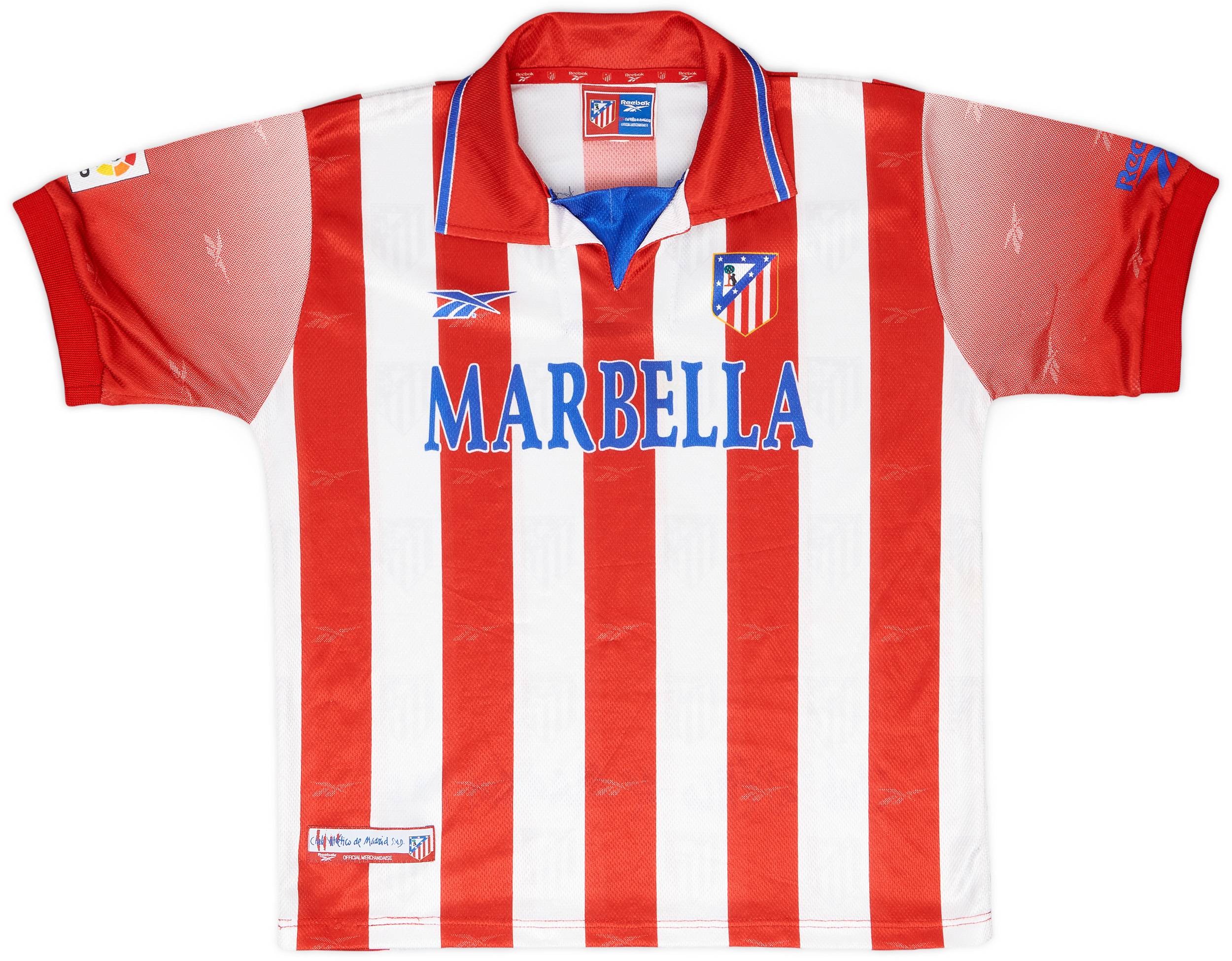 1998-99 Atletico Madrid Basic Home Shirt - 8/10 - (L.Boys)