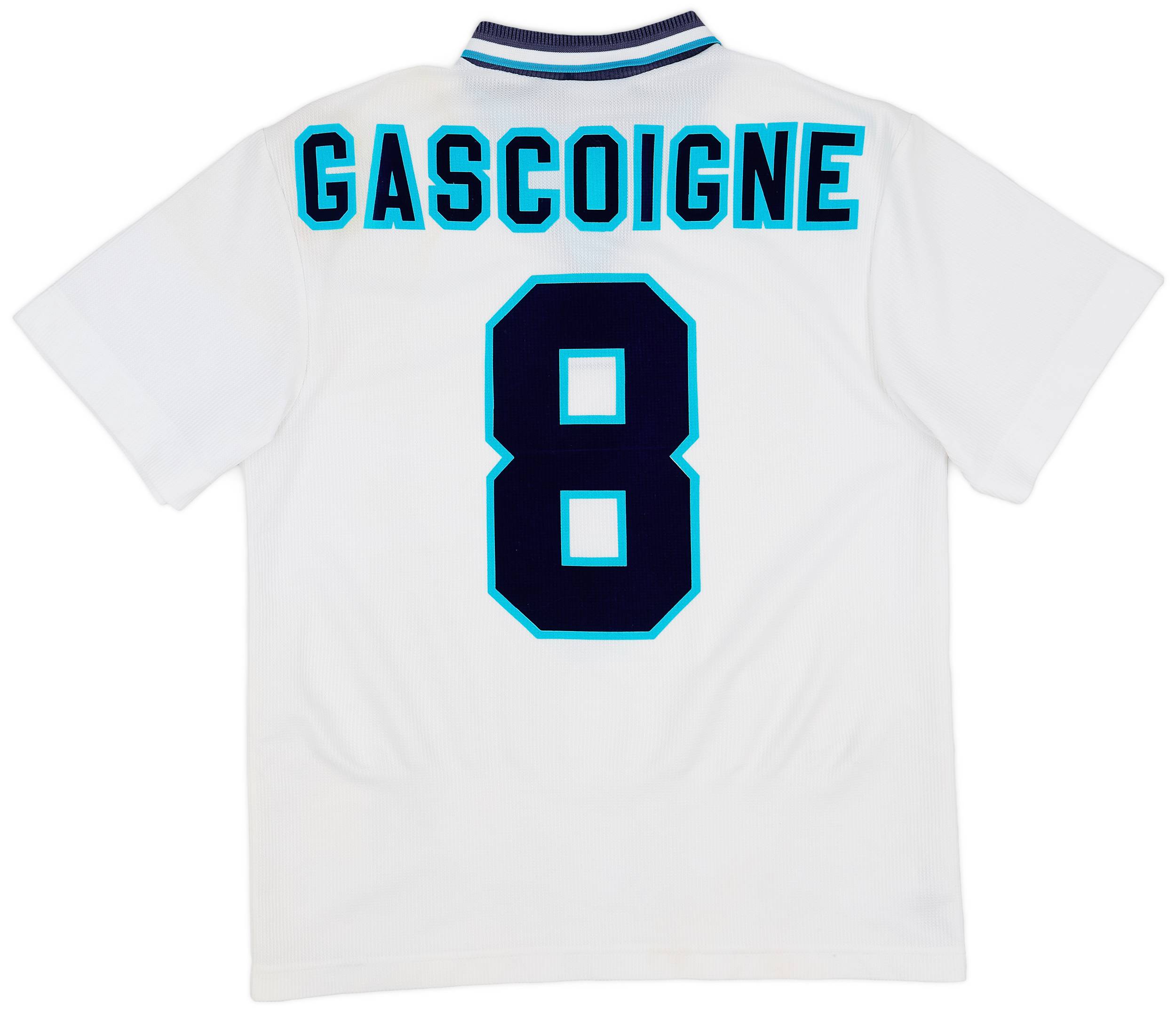 1995-97 England Home Shirt Gascoigne #8 - 7/10 - (M)