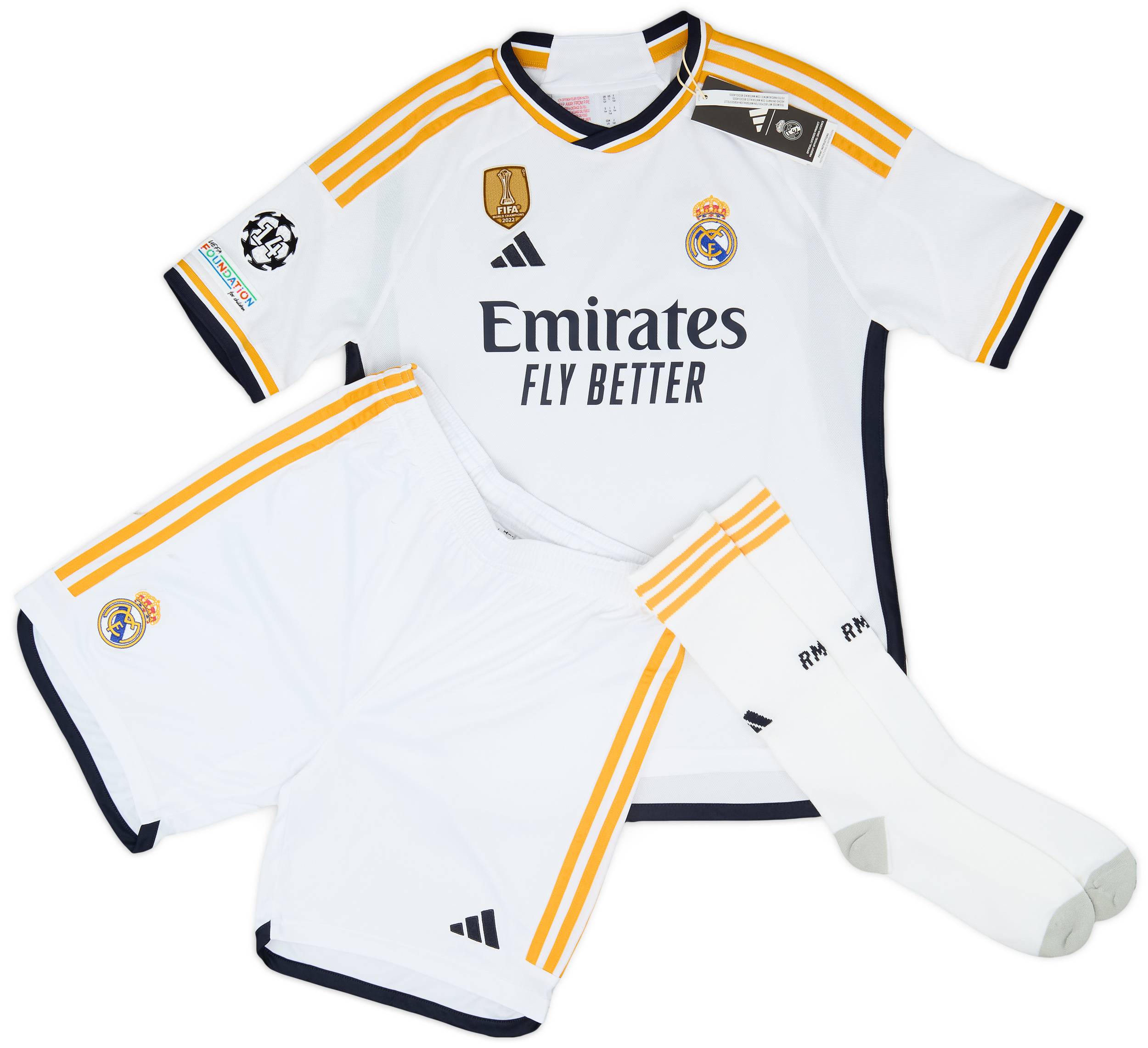 2023-24 Real Madrid Home CL Full Kit (KIDS)