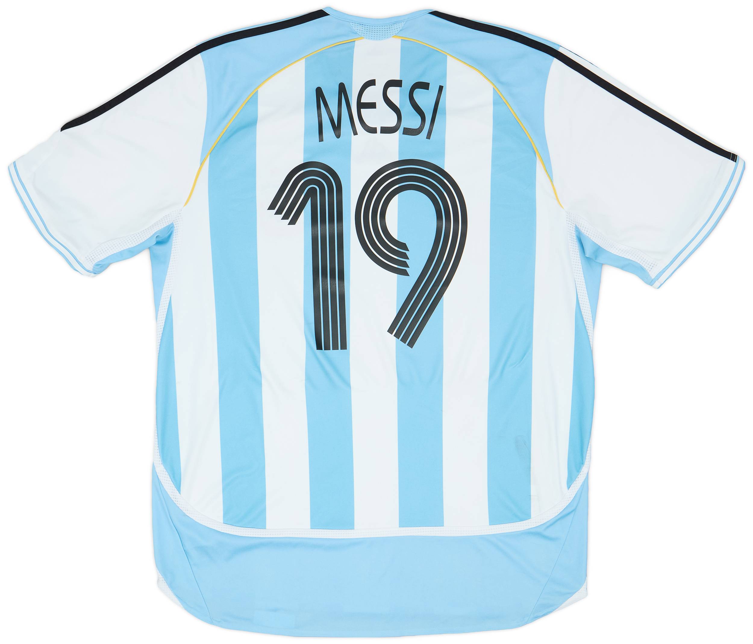 2005-07 Argentina Home Shirt Messi #19 - 6/10 - (XL)