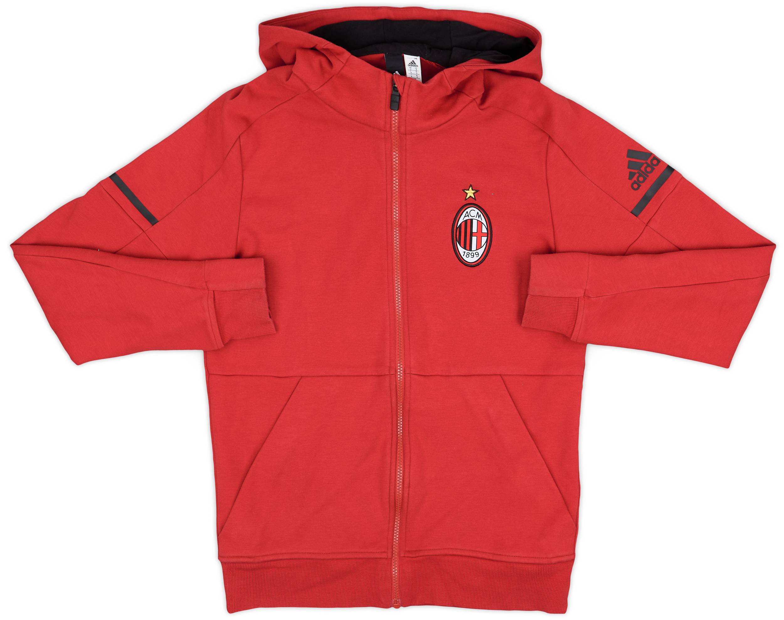 2017-18 AC Milan adidas Hooded Top - 8/10 - (L)