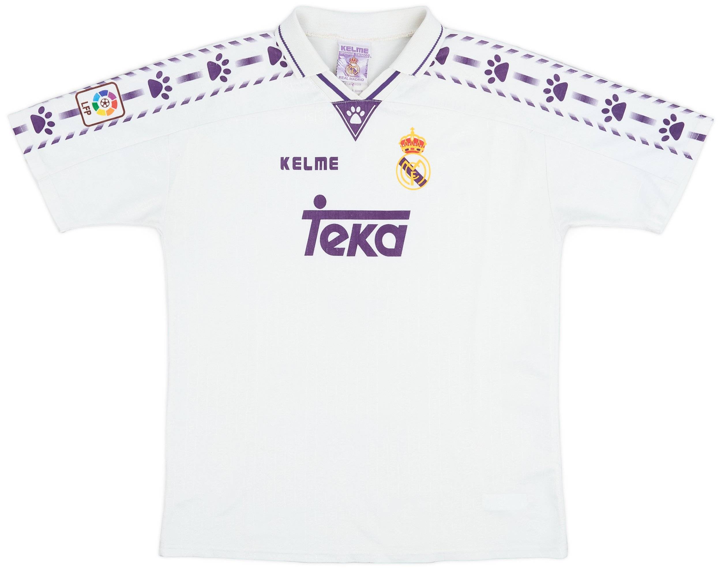 1996-97 Real Madrid Home Shirt - 8/10 - (XL.Boys)