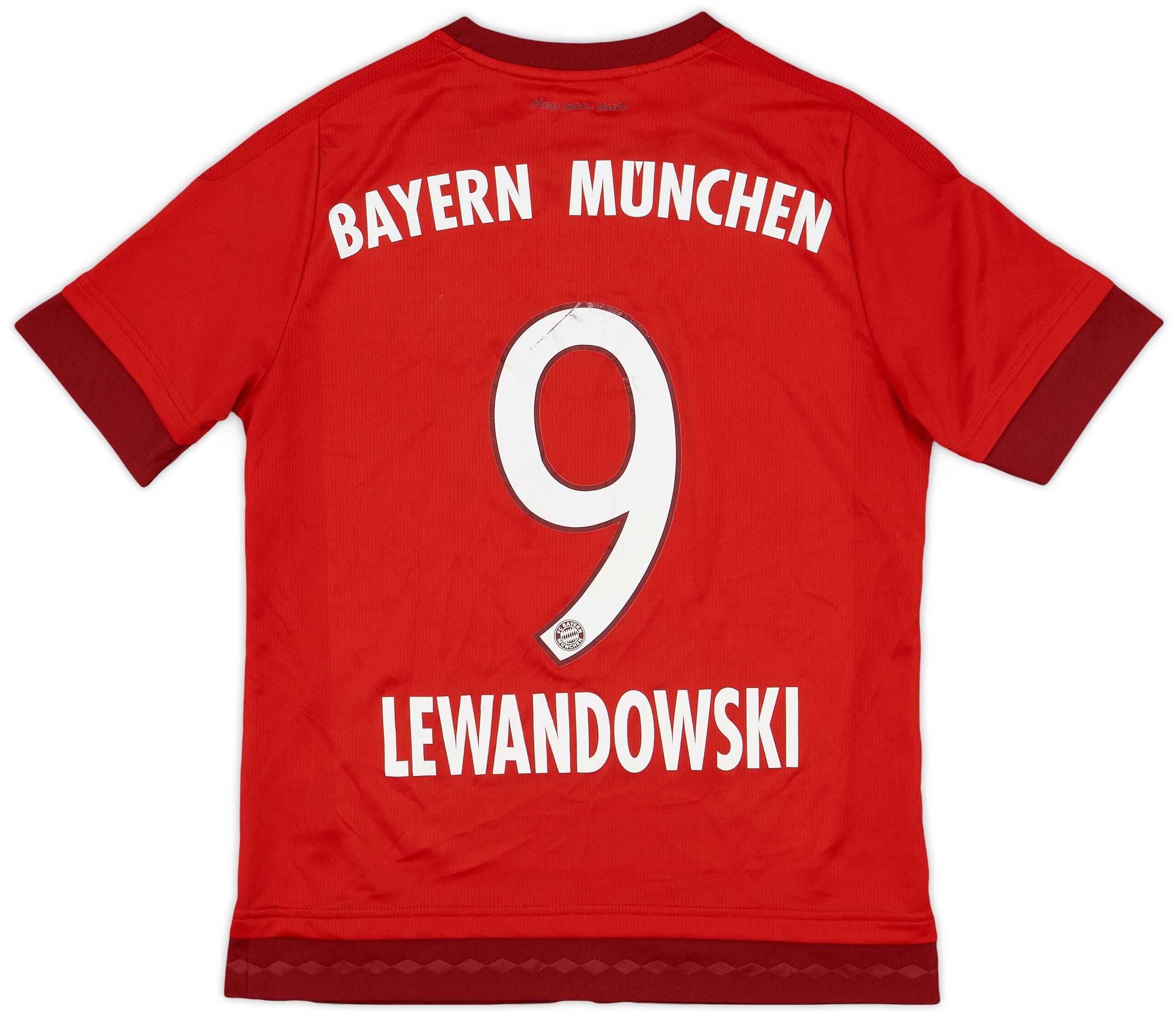 2015-16 Bayern Munich Home Shirt Lewandowski #9 - 6/10 - (L.Boys)