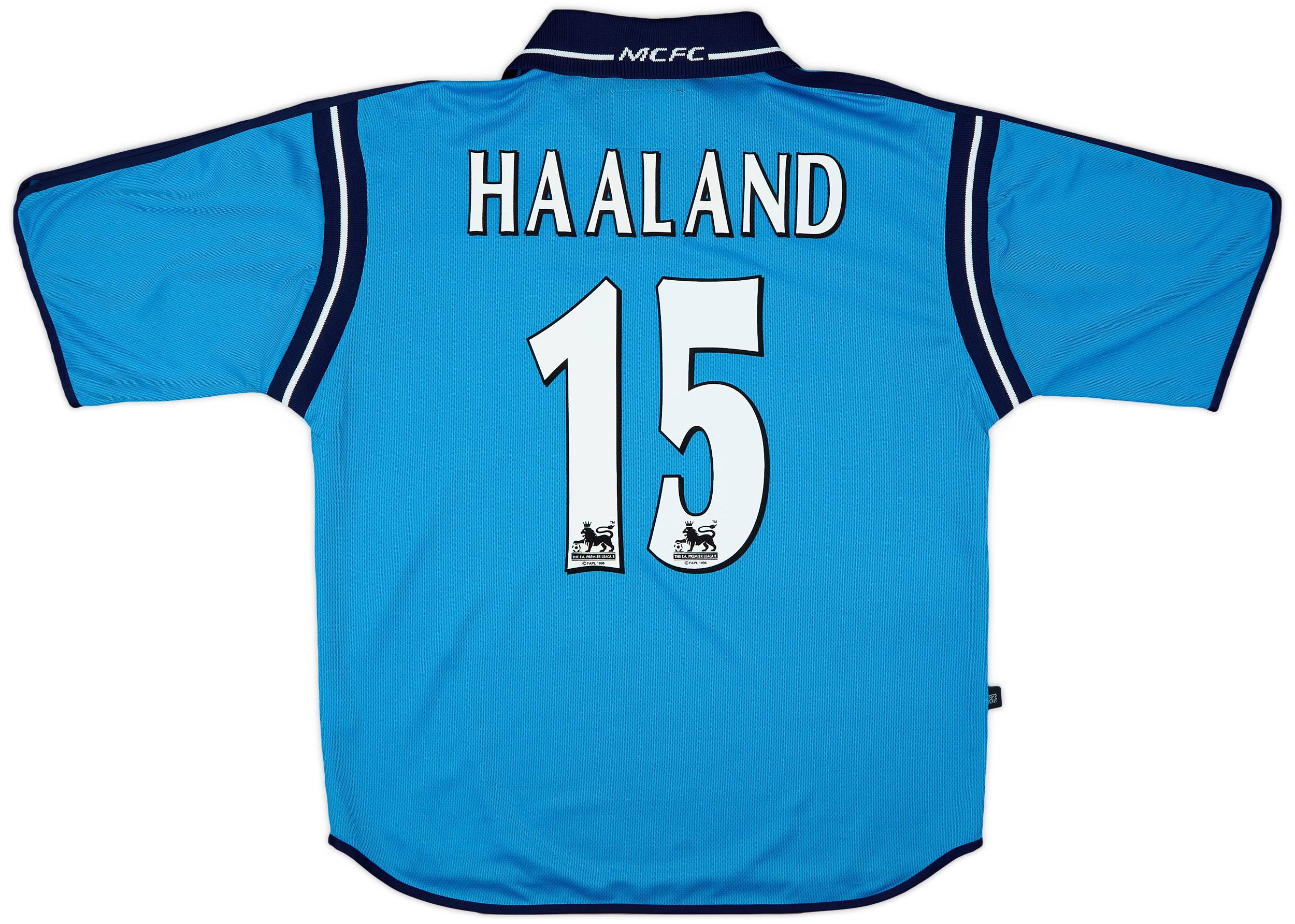 2002-03 Manchester City Home Shirt Haaland #15 - 9/10 - (M)