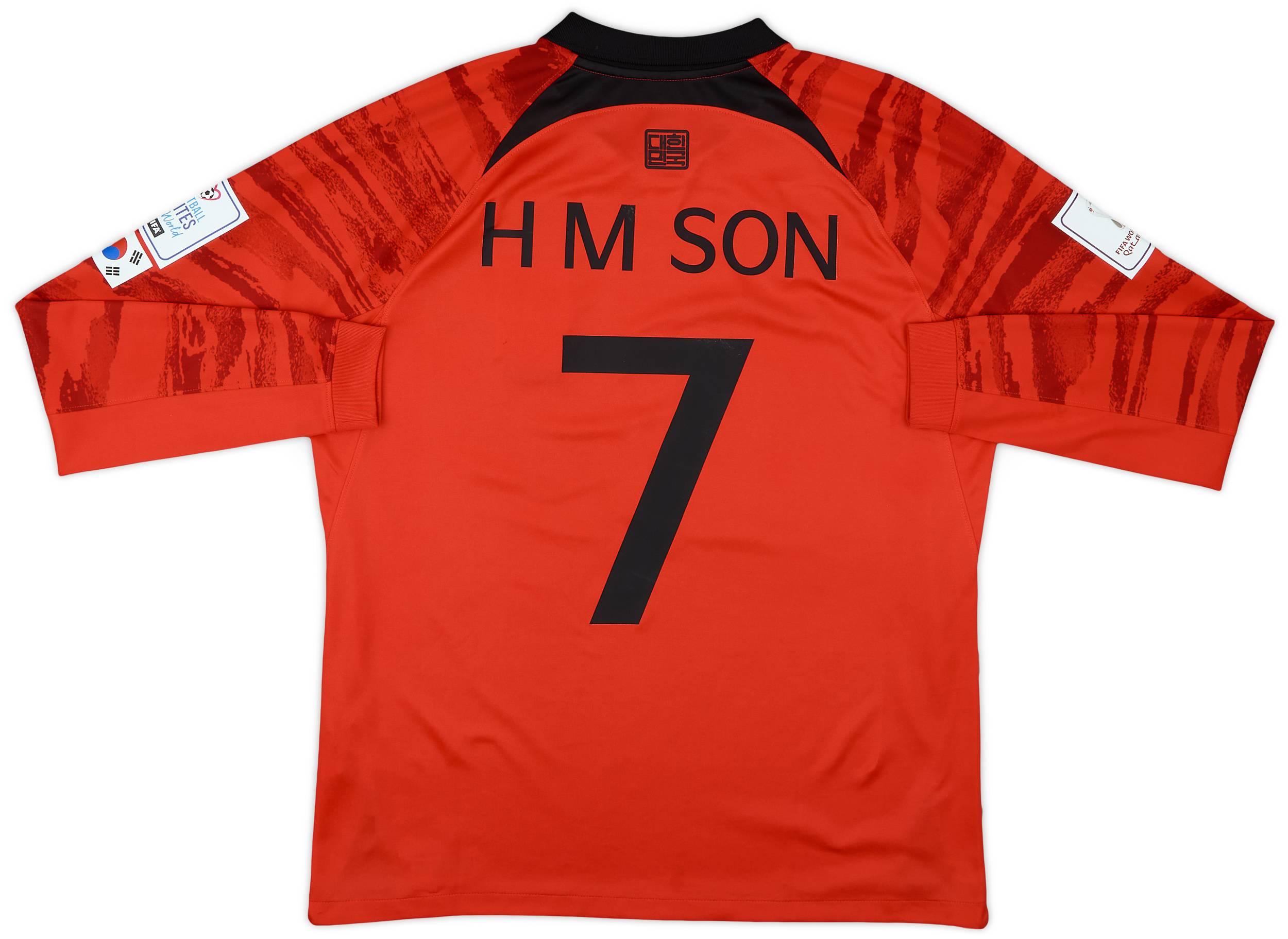 2022-23 South Korea Home L/S Shirt H M Son #7 - 7/10 - (XXL)