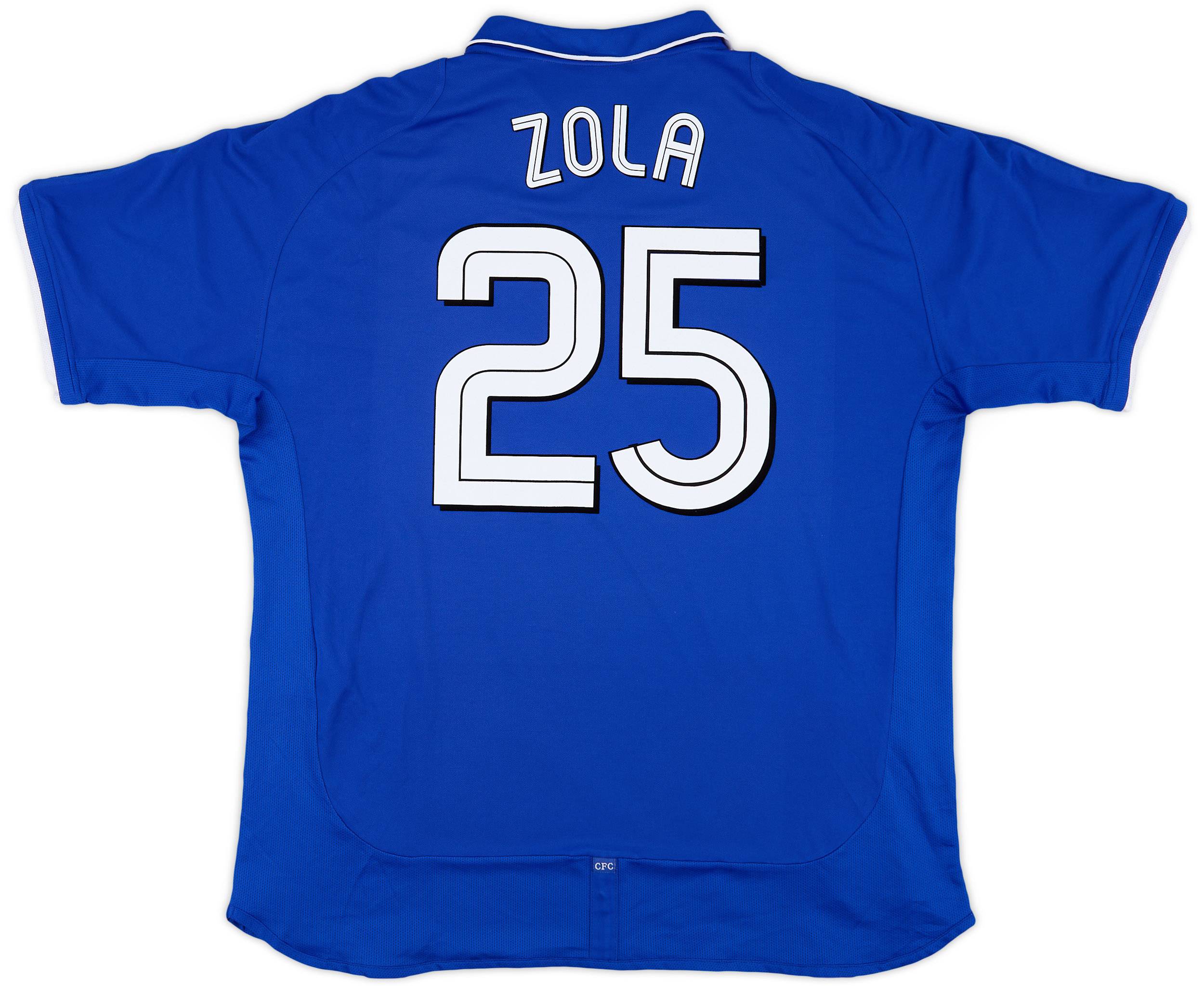 2001-03 Chelsea Home Shirt Zola #25 - 9/10 - (XXL)