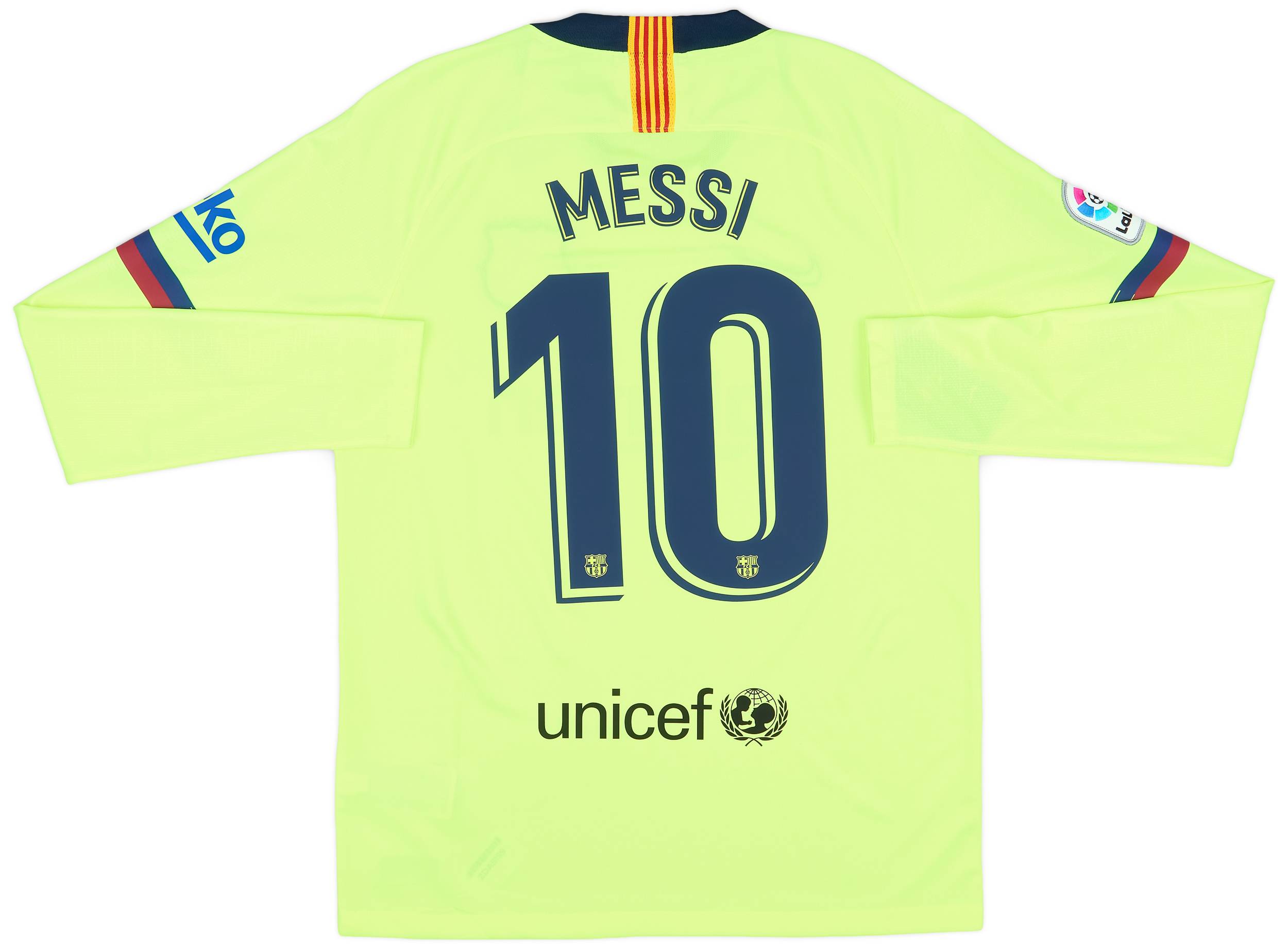 2018-19 Barcelona Away L/S Shirt Messi #10 (M)