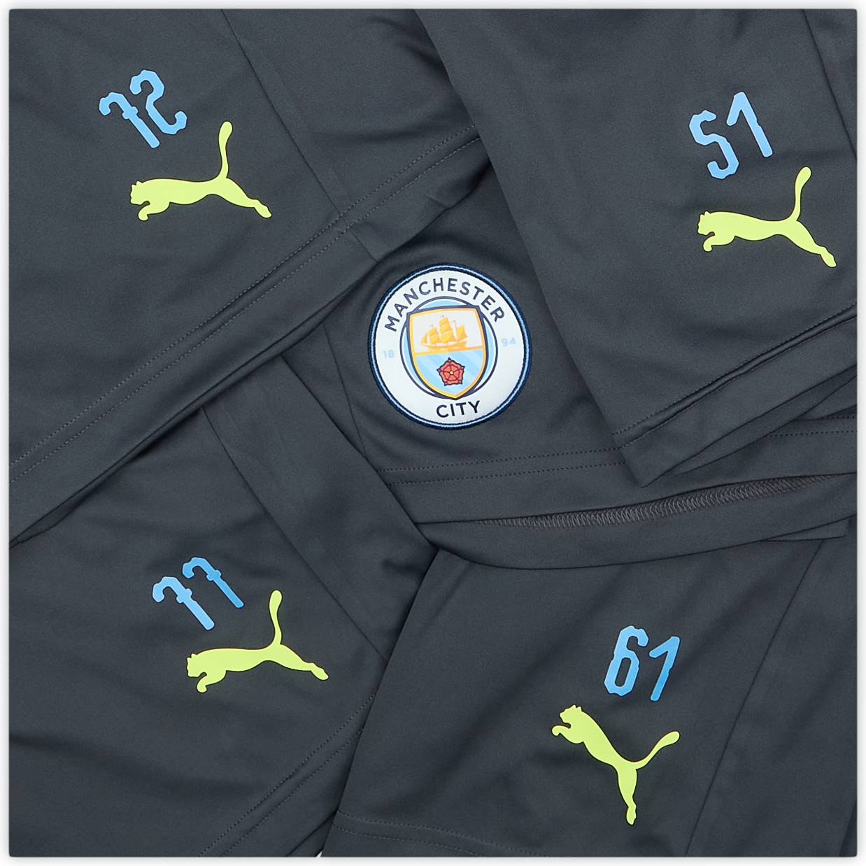 2019-20 Manchester City Player Issue Training Shorts - 5/10