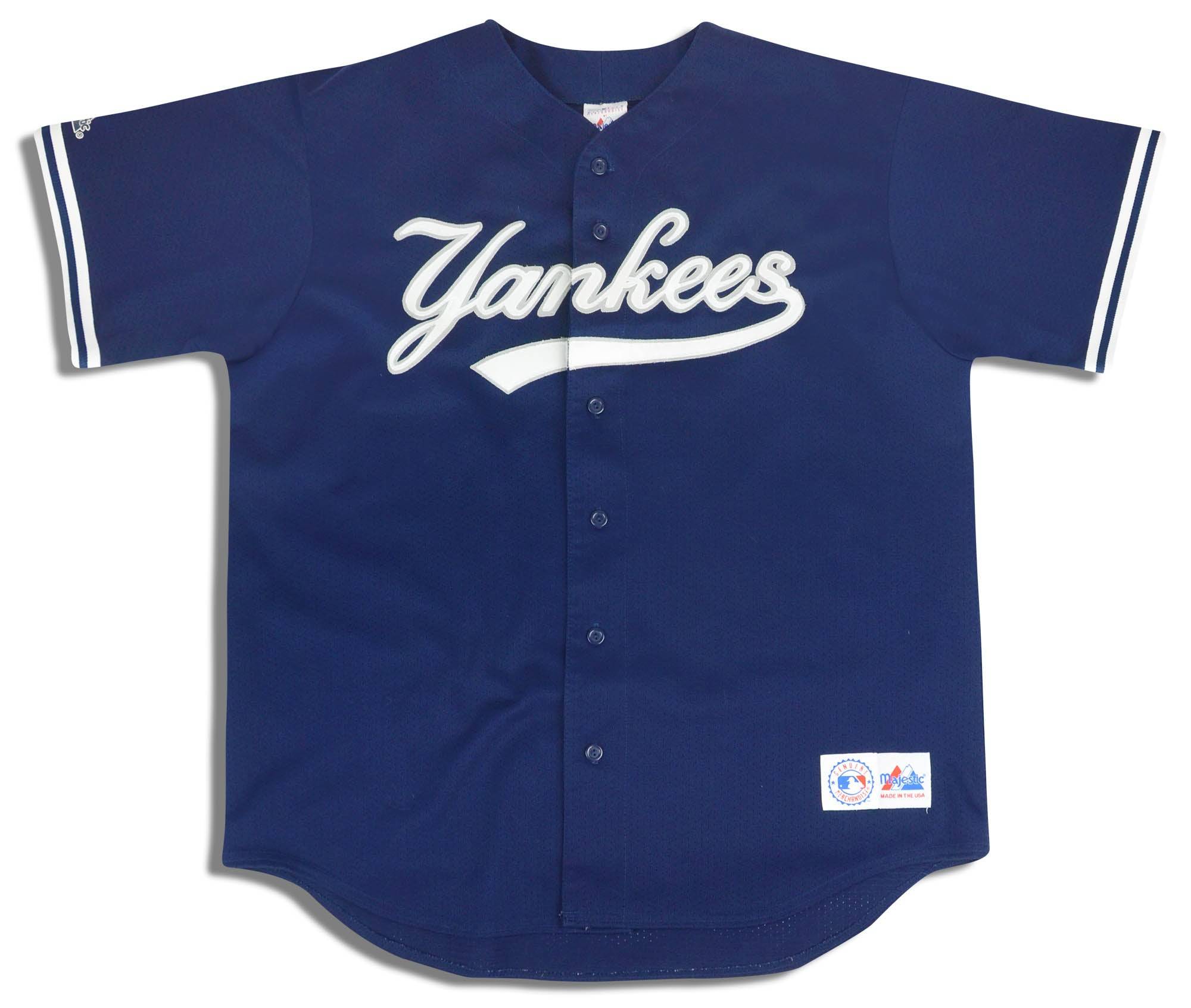 1990s New York Yankees Jeter #2 Majestic Jersey (Alternate) XXL