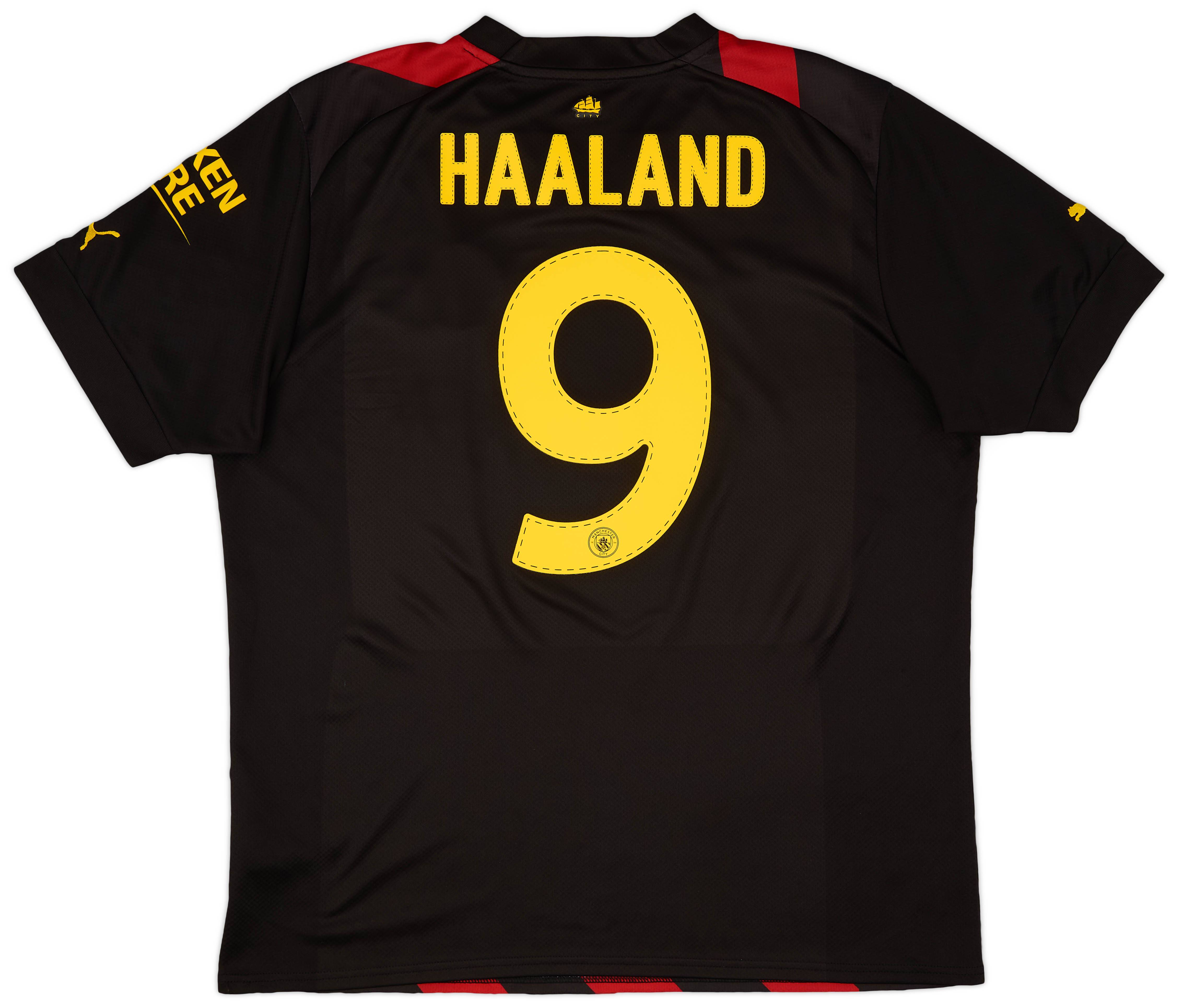 2022-23 Manchester City Away Shirt Haaland #9 - 8/10 - (XL)