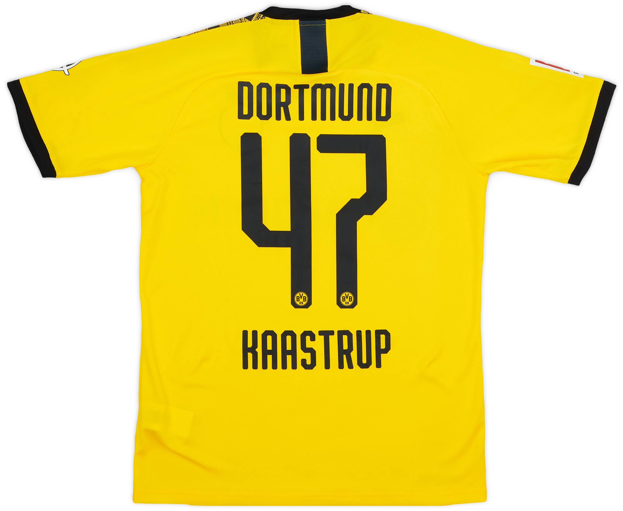 2019-20 Borussia Dortmund Home Shirt Kaastrup #47 - 9/10 - (M)