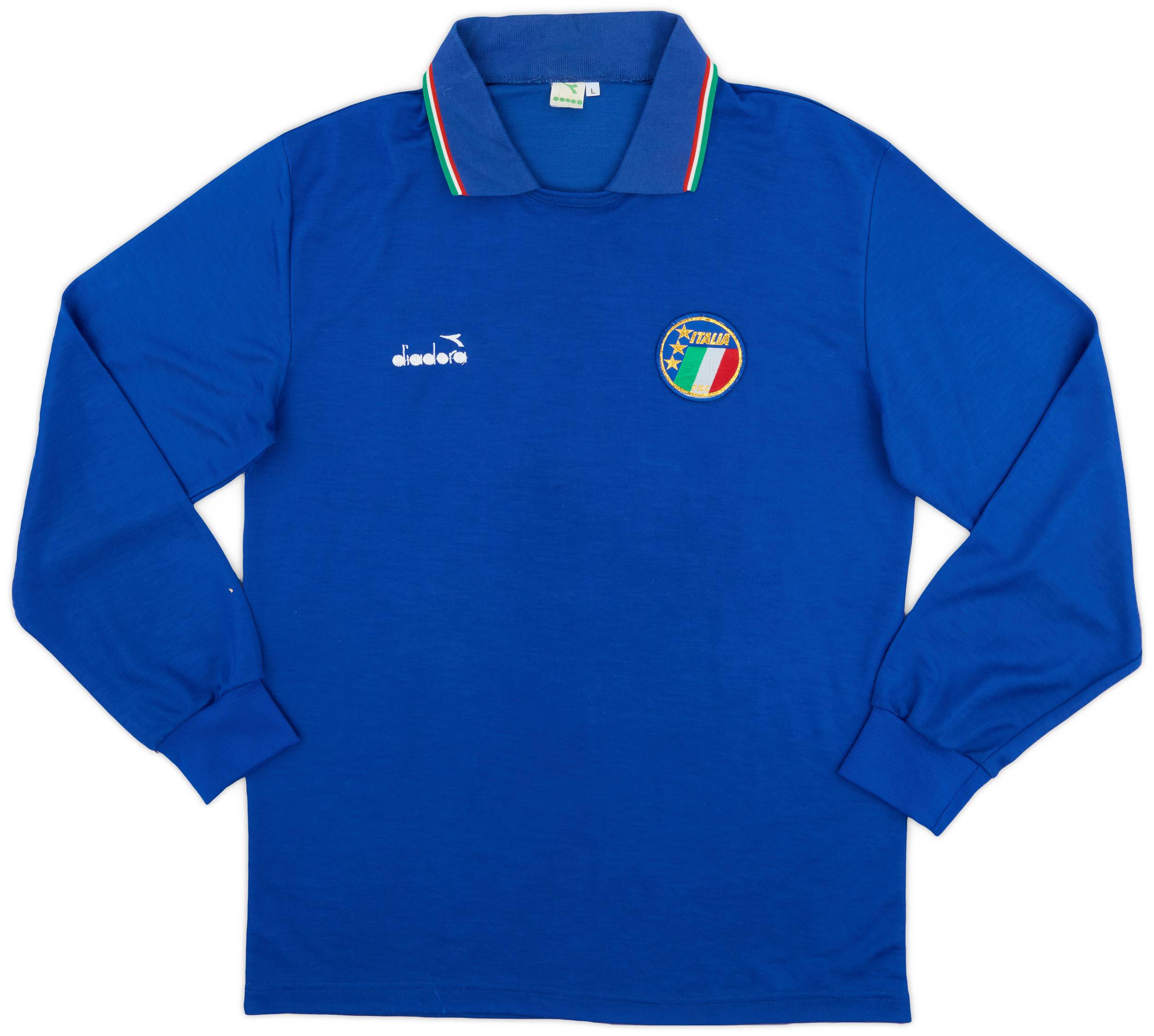 1986-88 Italy Home L/S Shirt - 8/10 - (L)