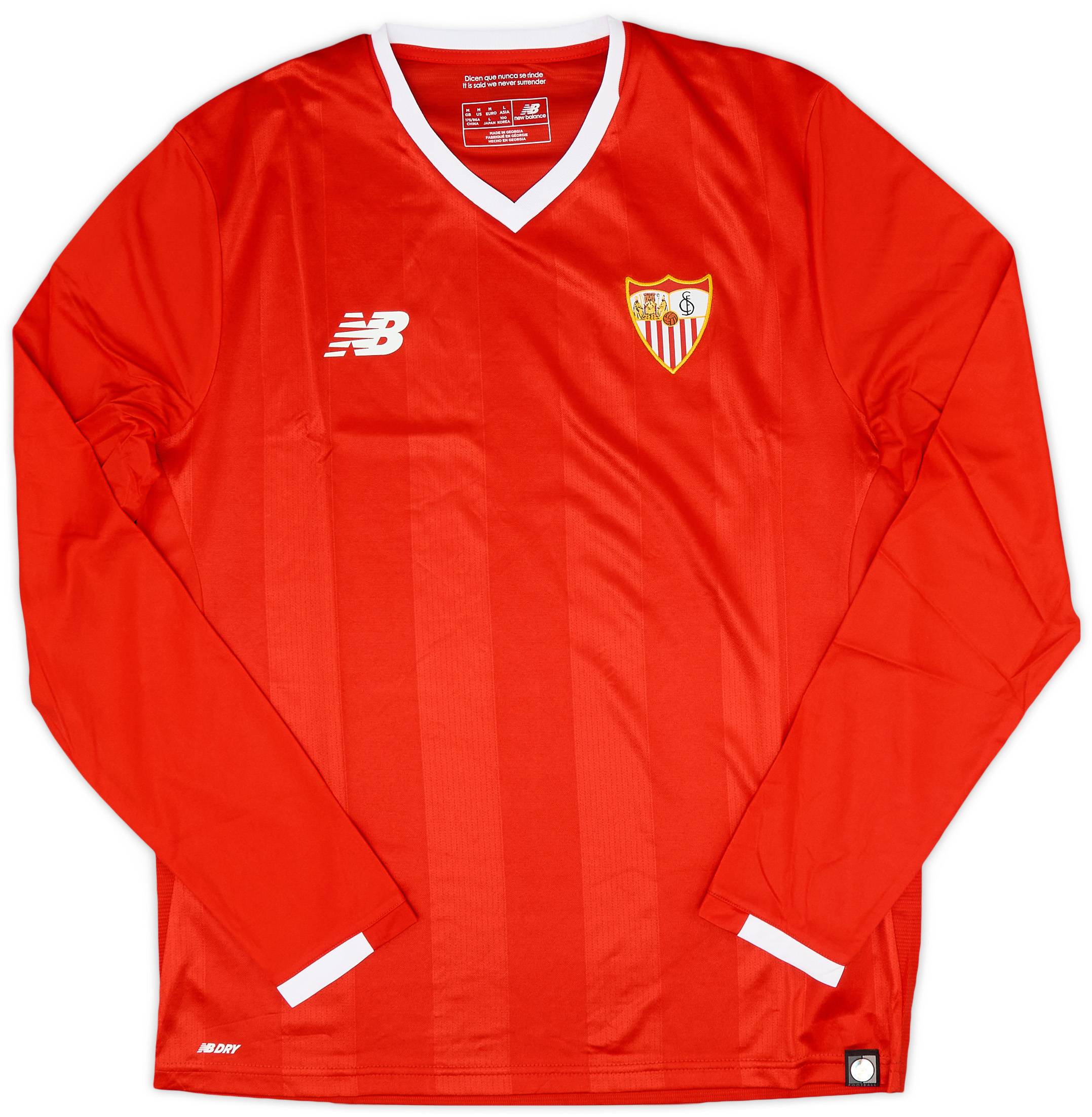 2017-18 Sevilla Away L/S Shirt - 9/10 - (M)