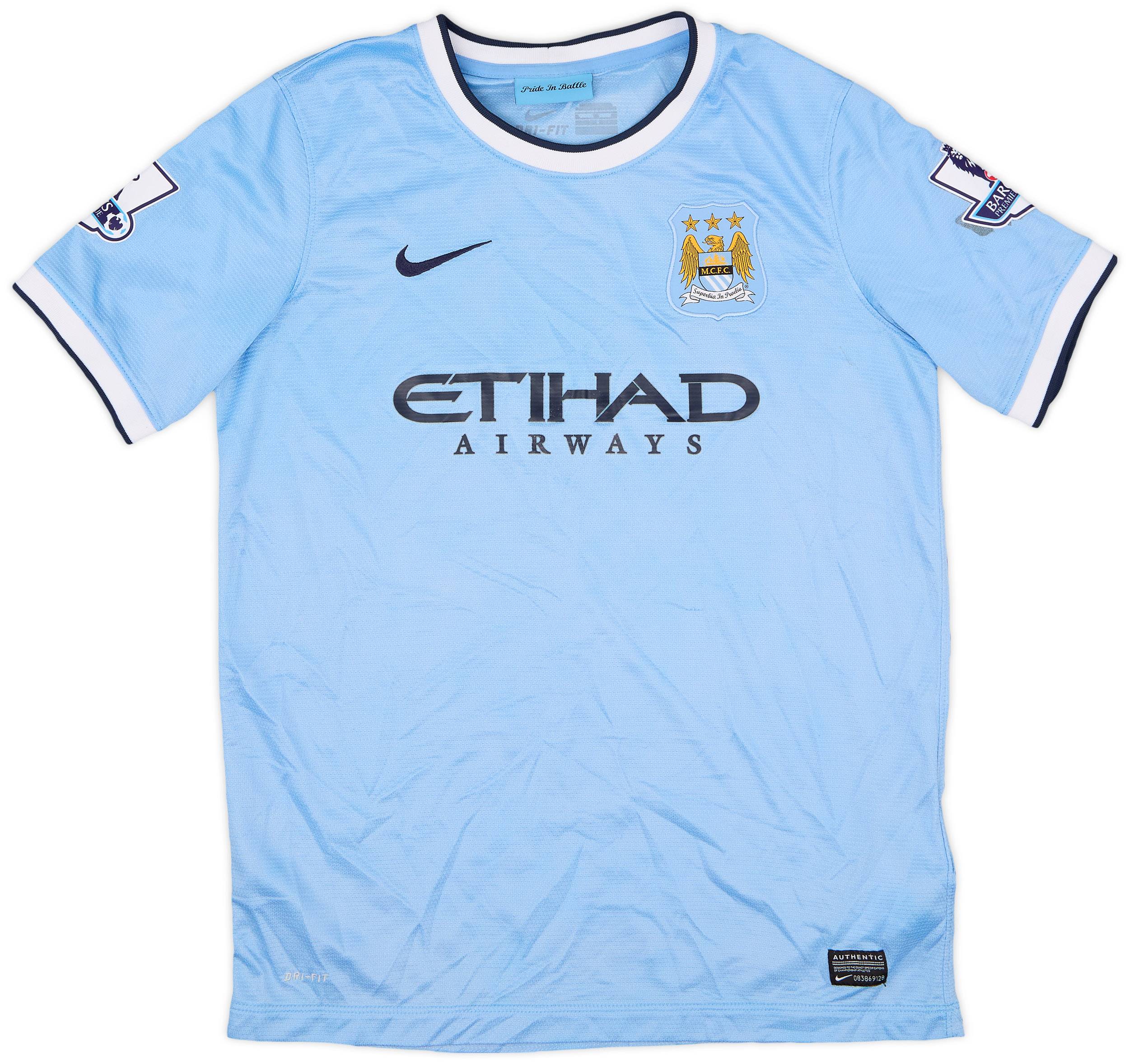 2013-14 Manchester City Home Shirt - 5/10 - (XL.Boys)