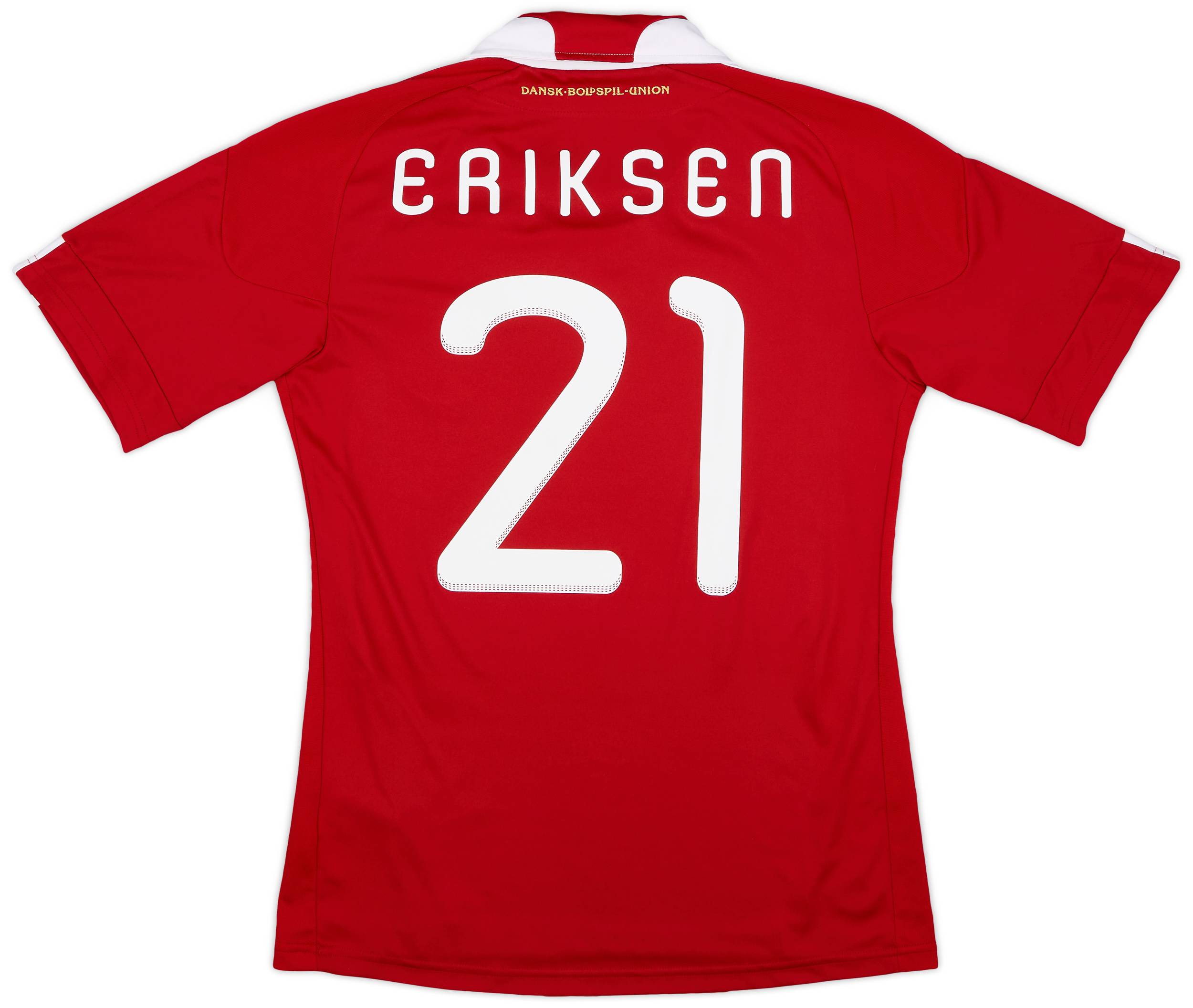 2010-11 Denmark Home Shirt Eriksen #21 - 8/10 - (S)