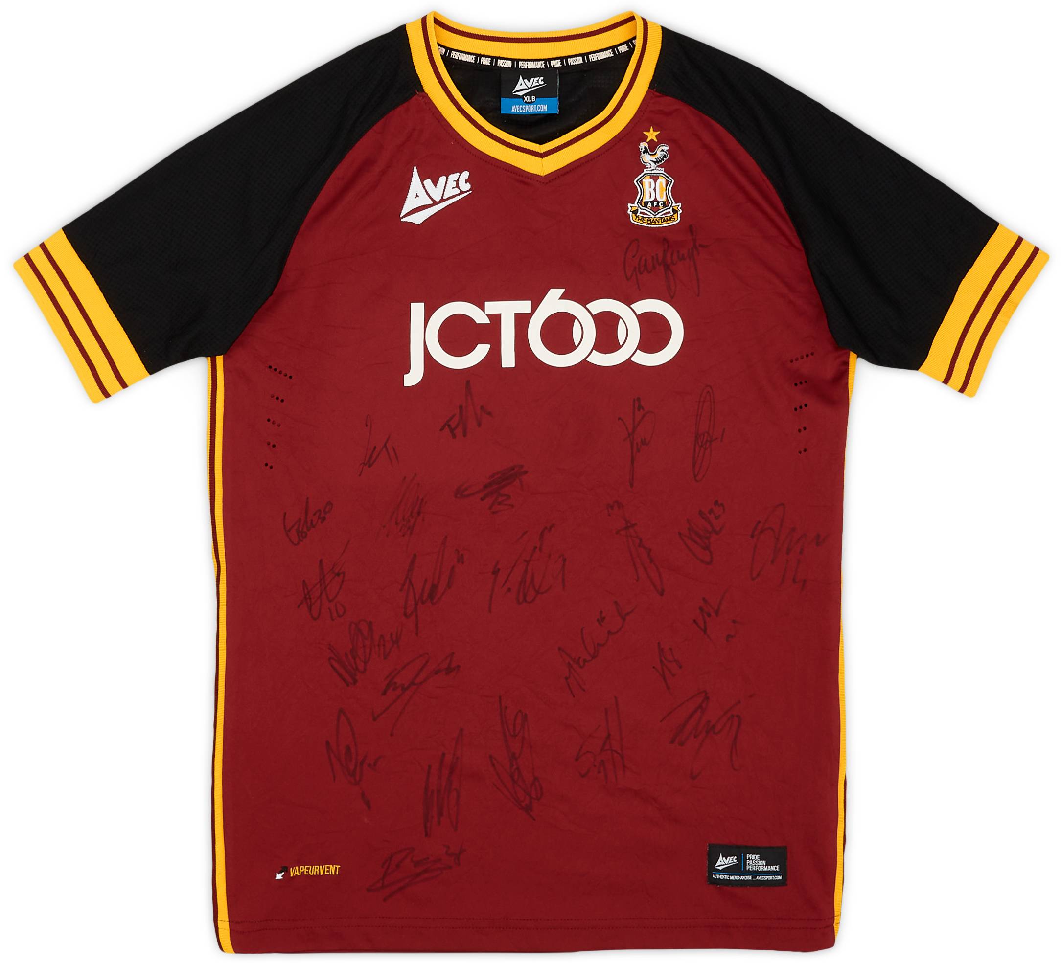 2018-19 Bradford City Signed Home Shirt - 8/10 - (XL.Boys)