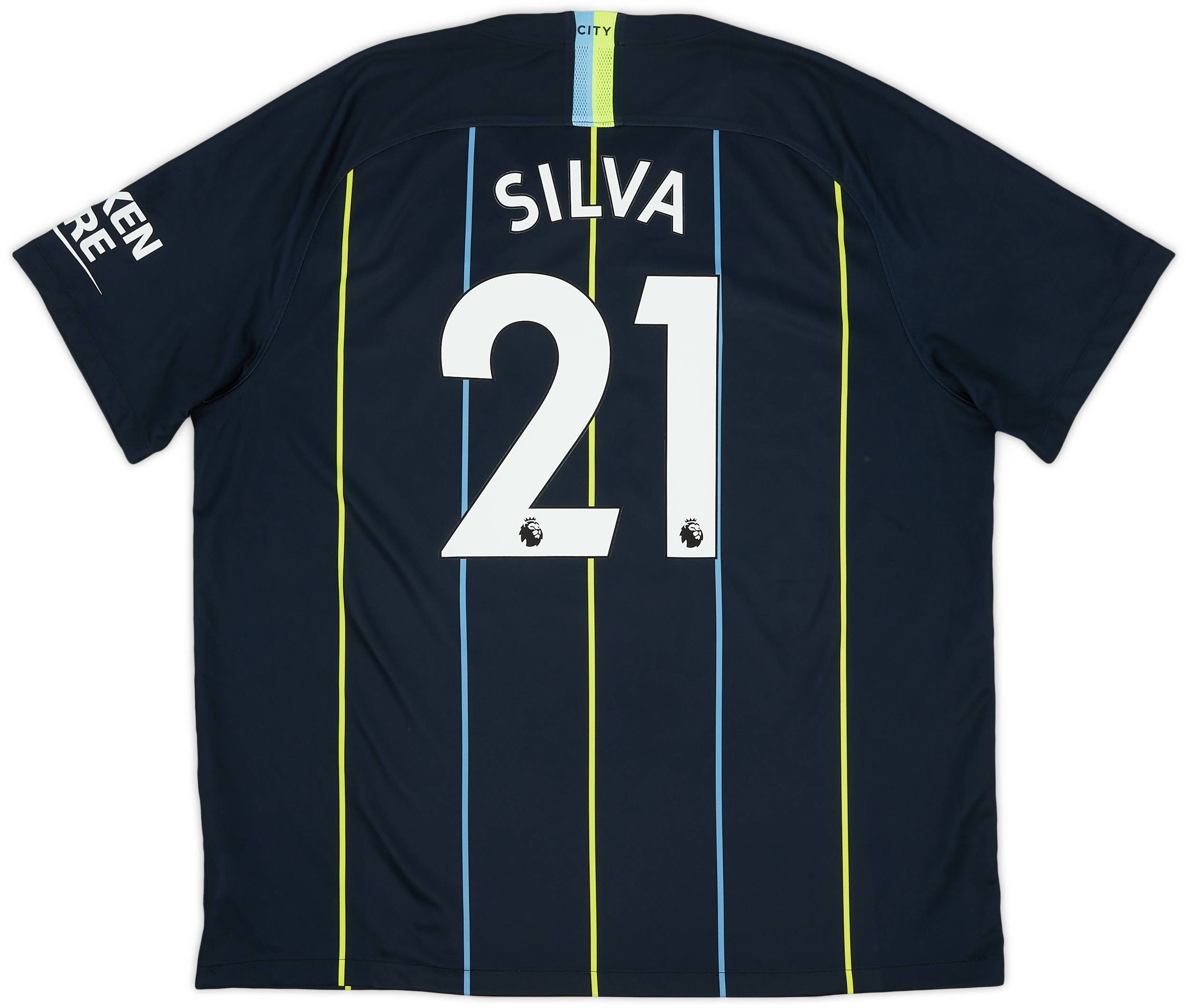 2018-19 Manchester City Away Shirt Silva #21 - 8/10 - (XXL)