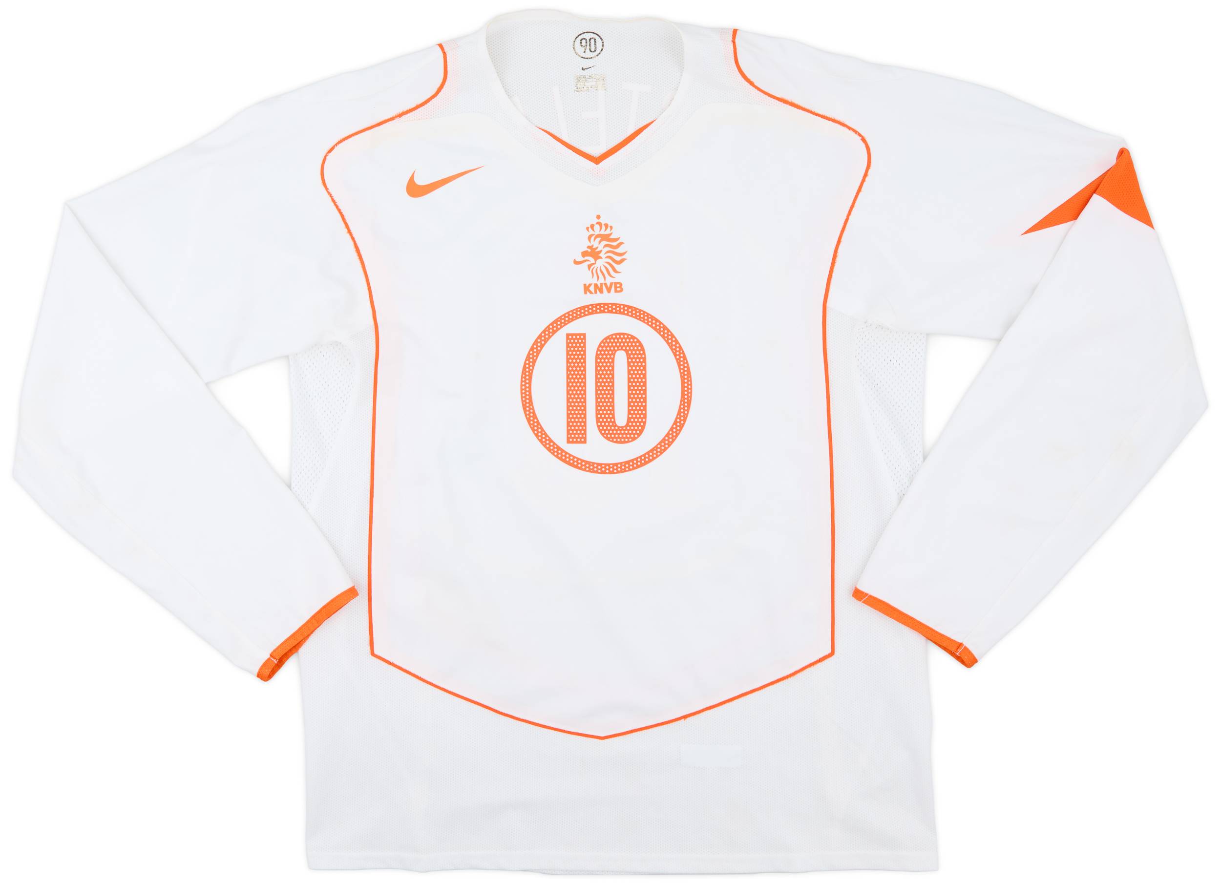 2004-06 Netherlands Player Issue Away L/S Shirt V.Nistelrooy #10