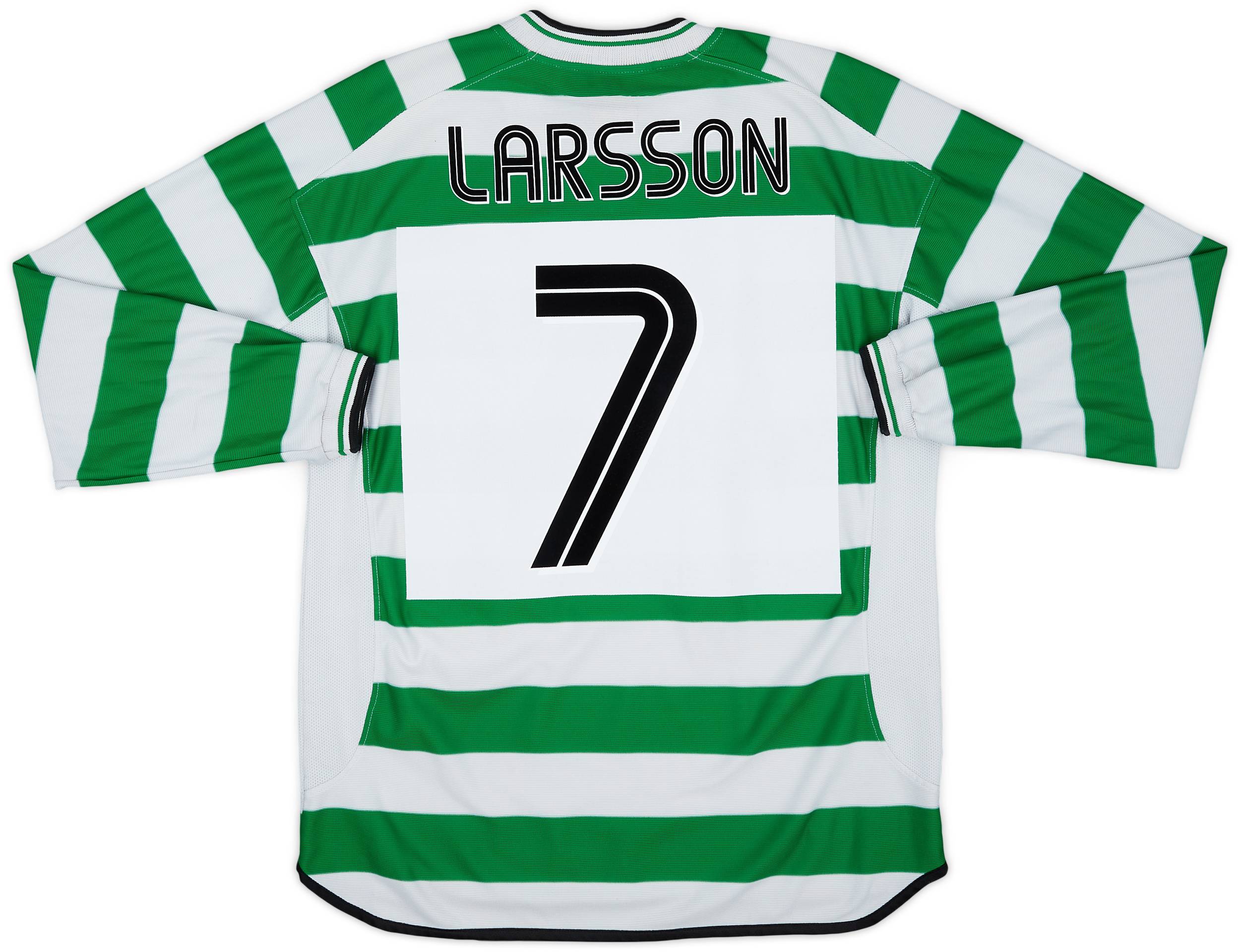 2001-03 Celtic Home L/S Shirt Larsson #7 - 5/10 - (L)