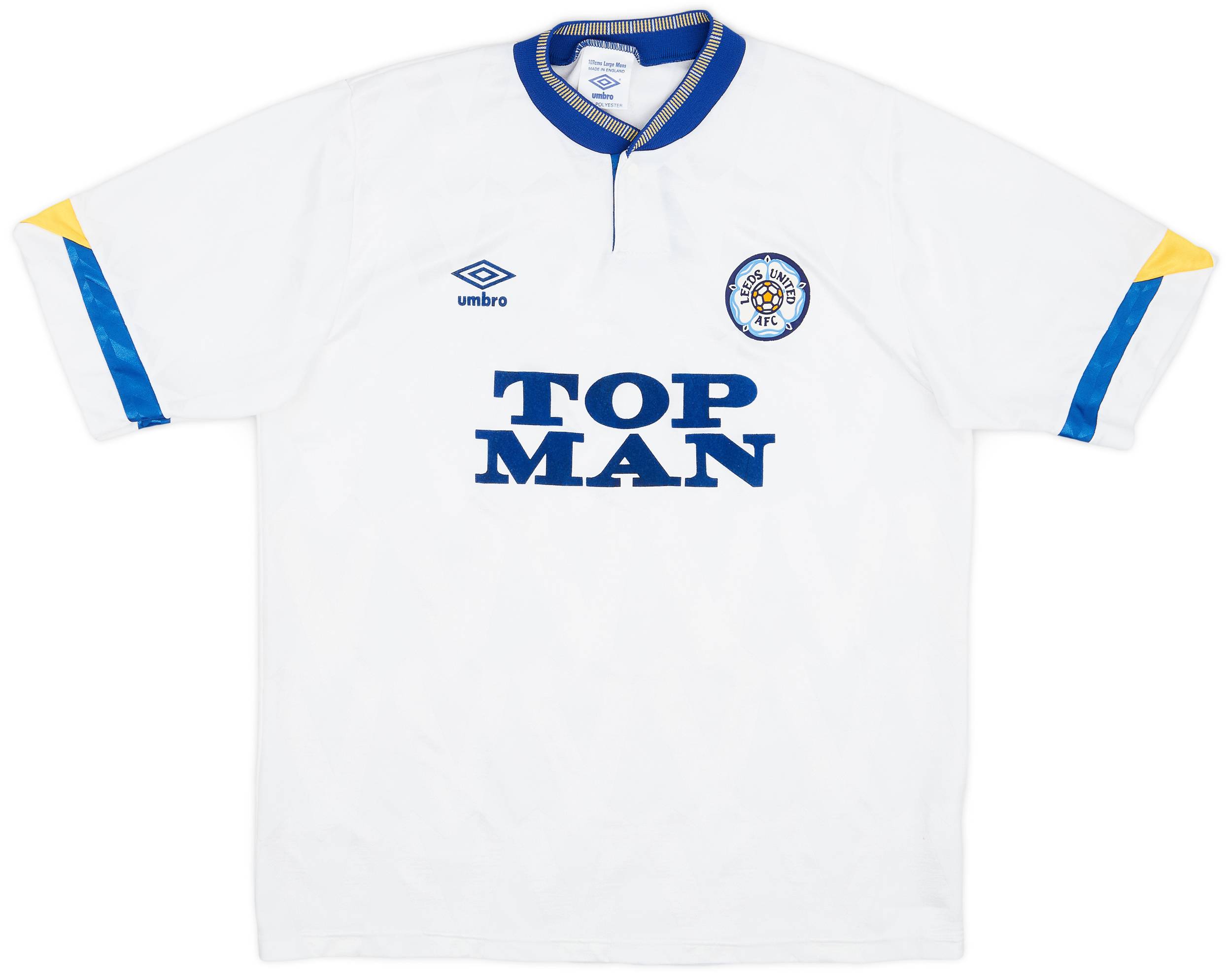 1990-91 Leeds United Home Shirt - 8/10 - (L)
