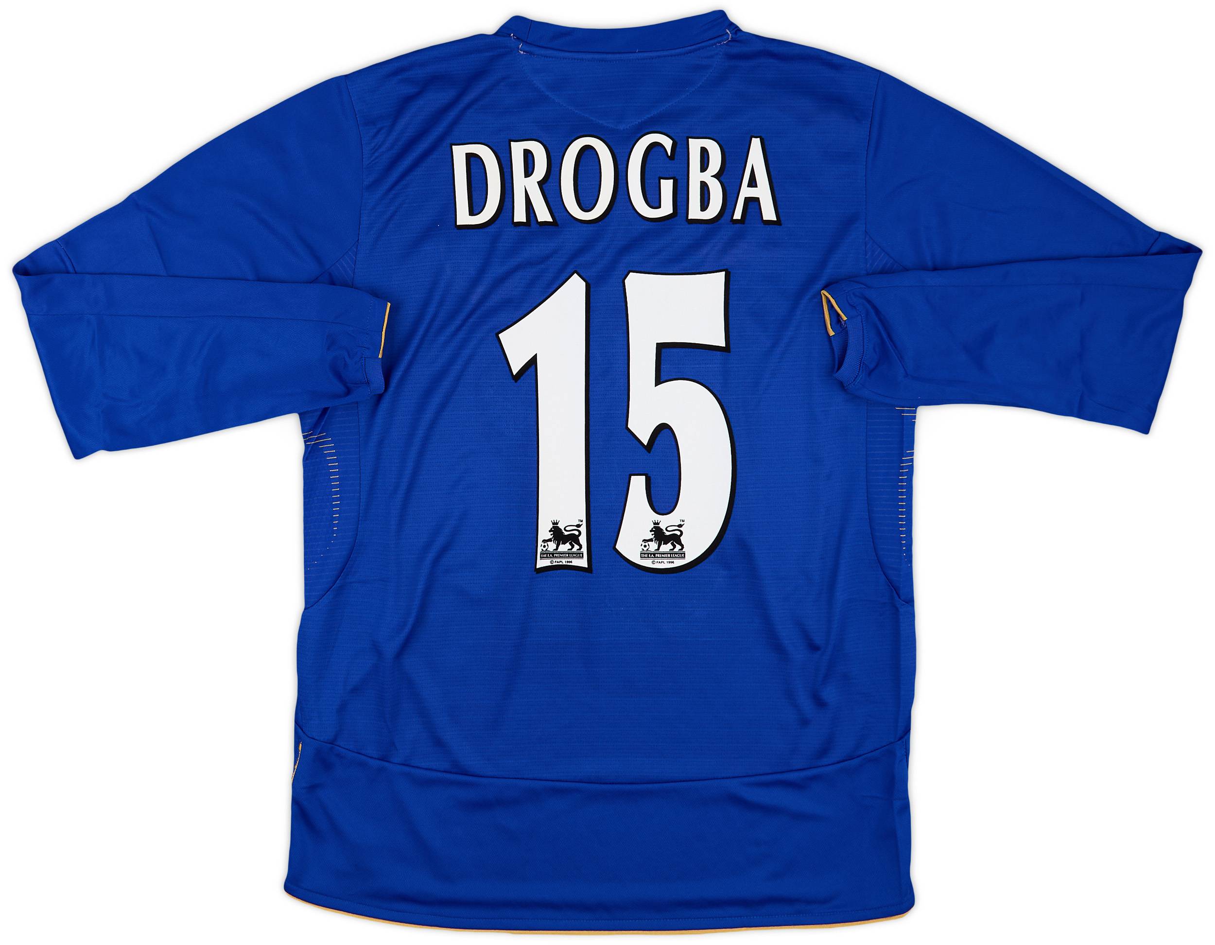 2005-06 Chelsea Centenary Home L/S Shirt Drogba #15 (M)