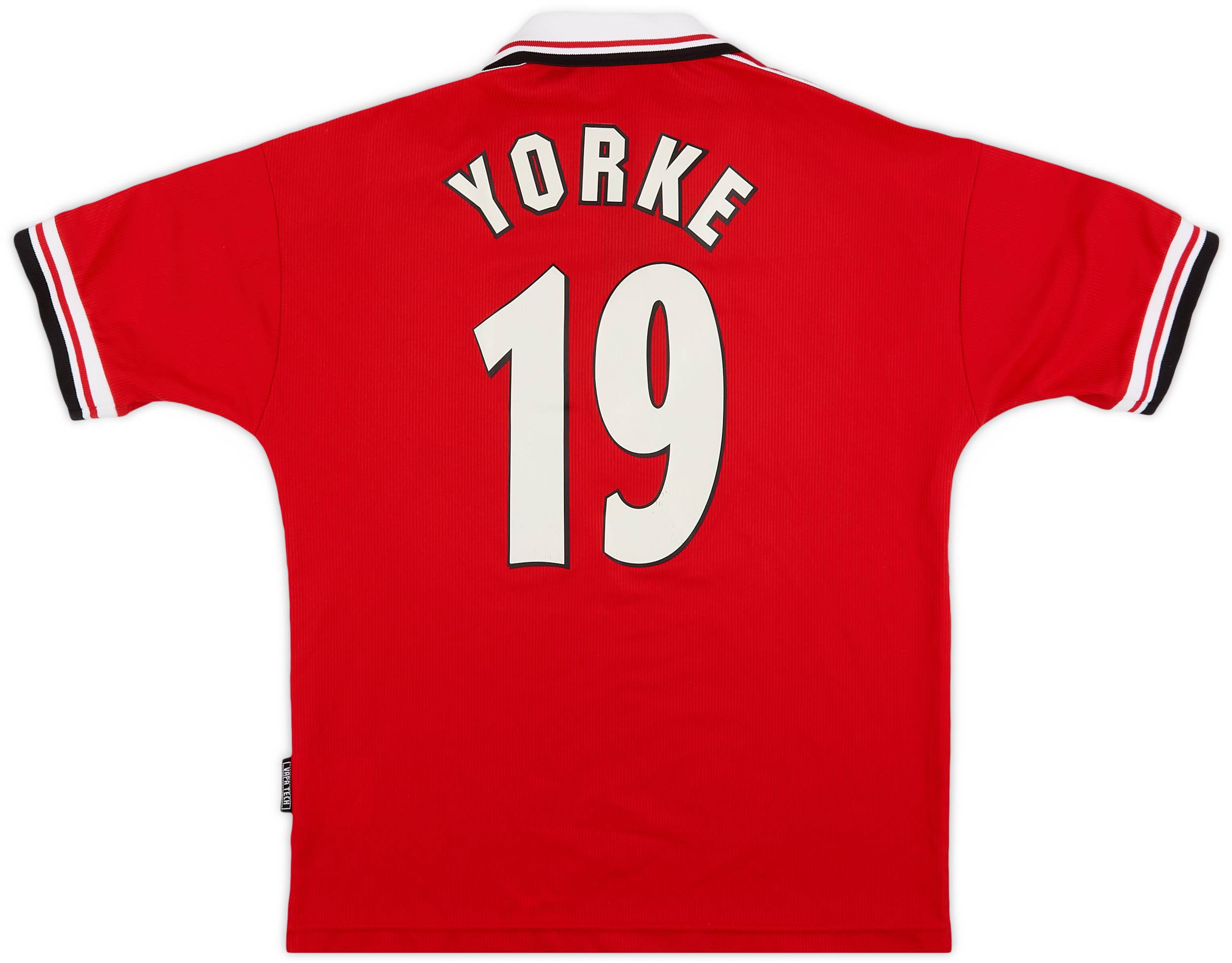 1998-00 Manchester United Home Shirt Yorke #19 - 7/10 - (Y)