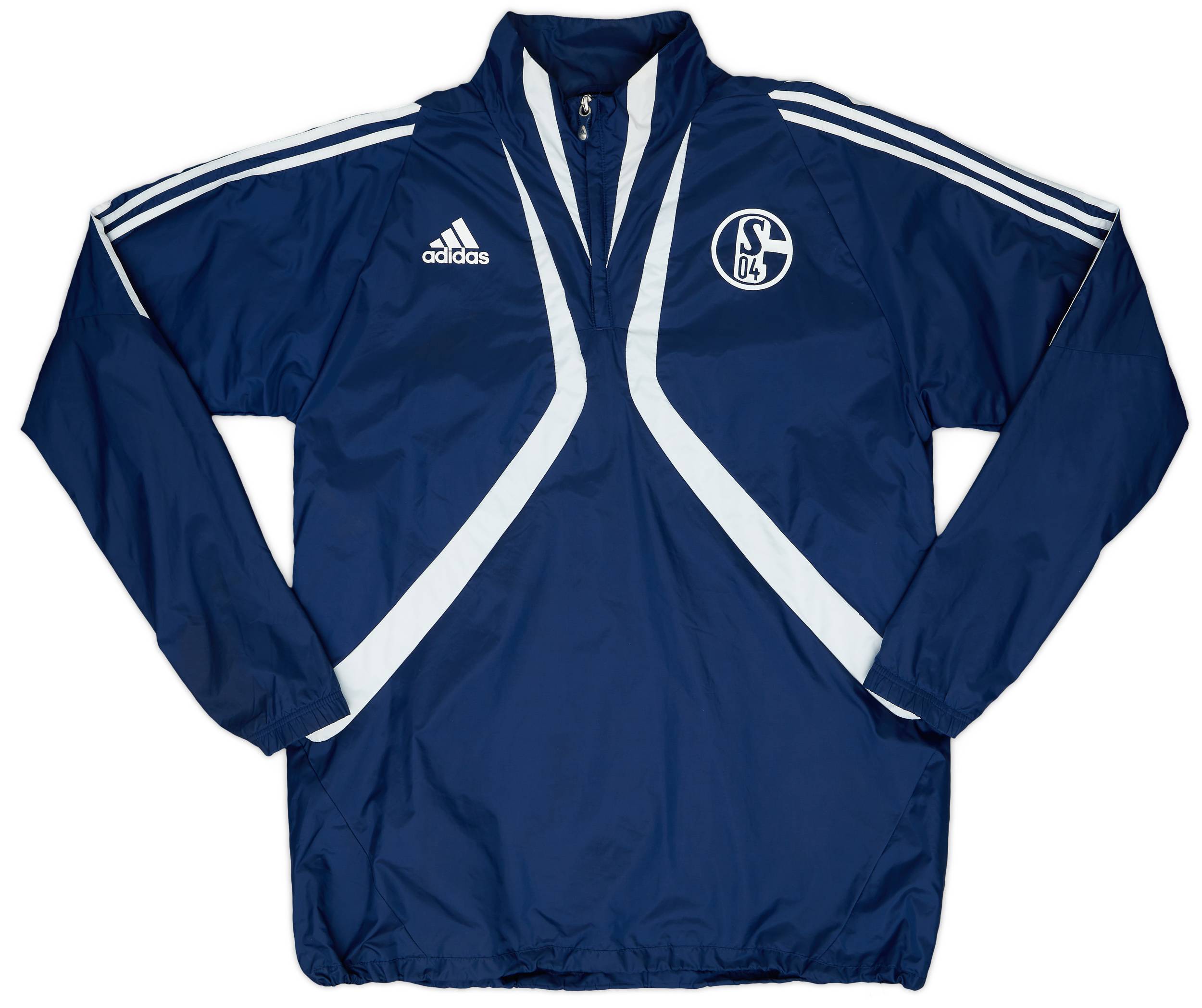 2009-10 Schalke adidas 1/4 Zip Drill Top - 8/10 - (XL)