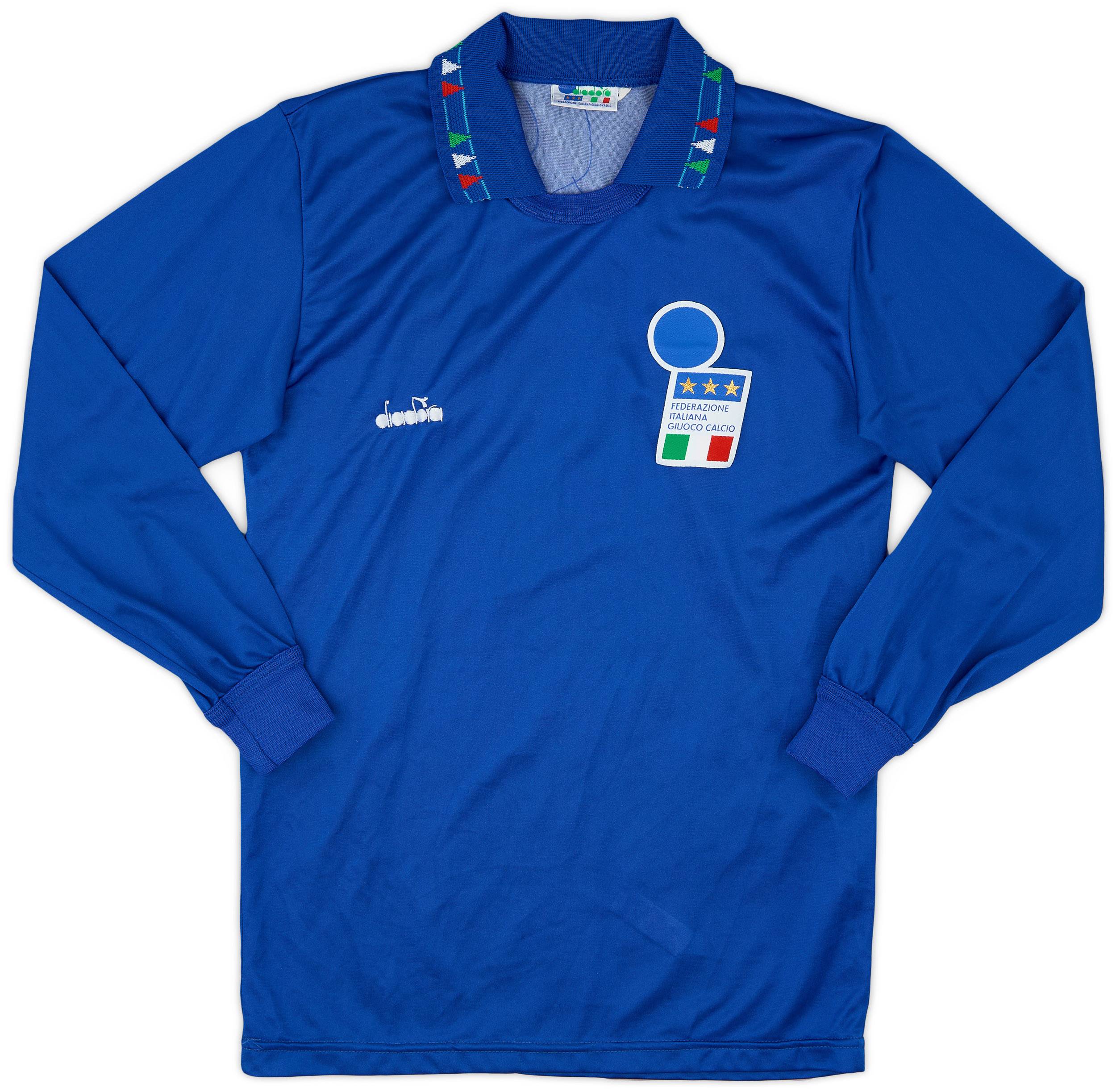 1992-93 Italy Home L/S Shirt - 9/10 - (L.Boys)