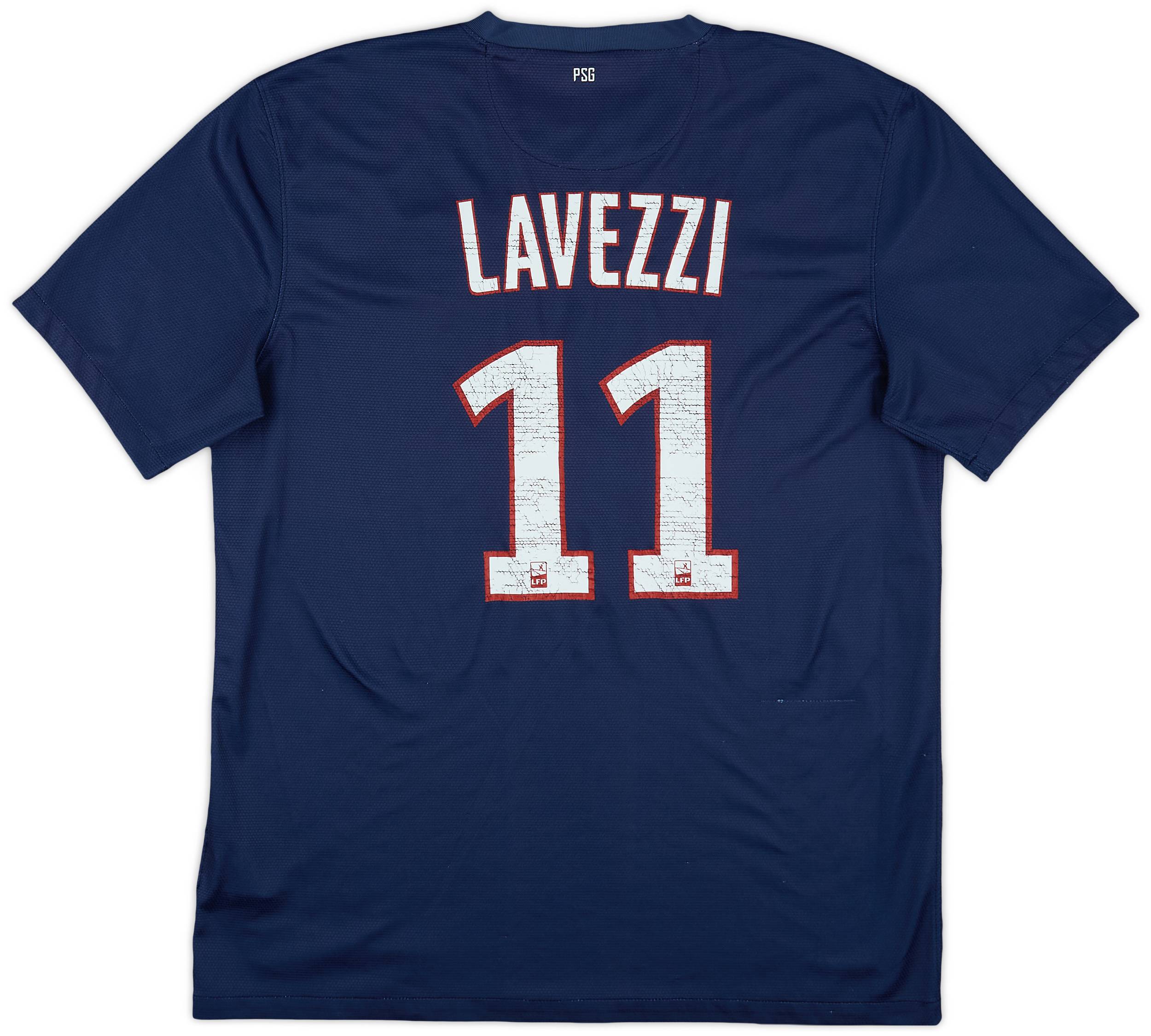 2012-13 Paris Saint-Germain Home Shirt Lavezzi #11 - /10 - (L)