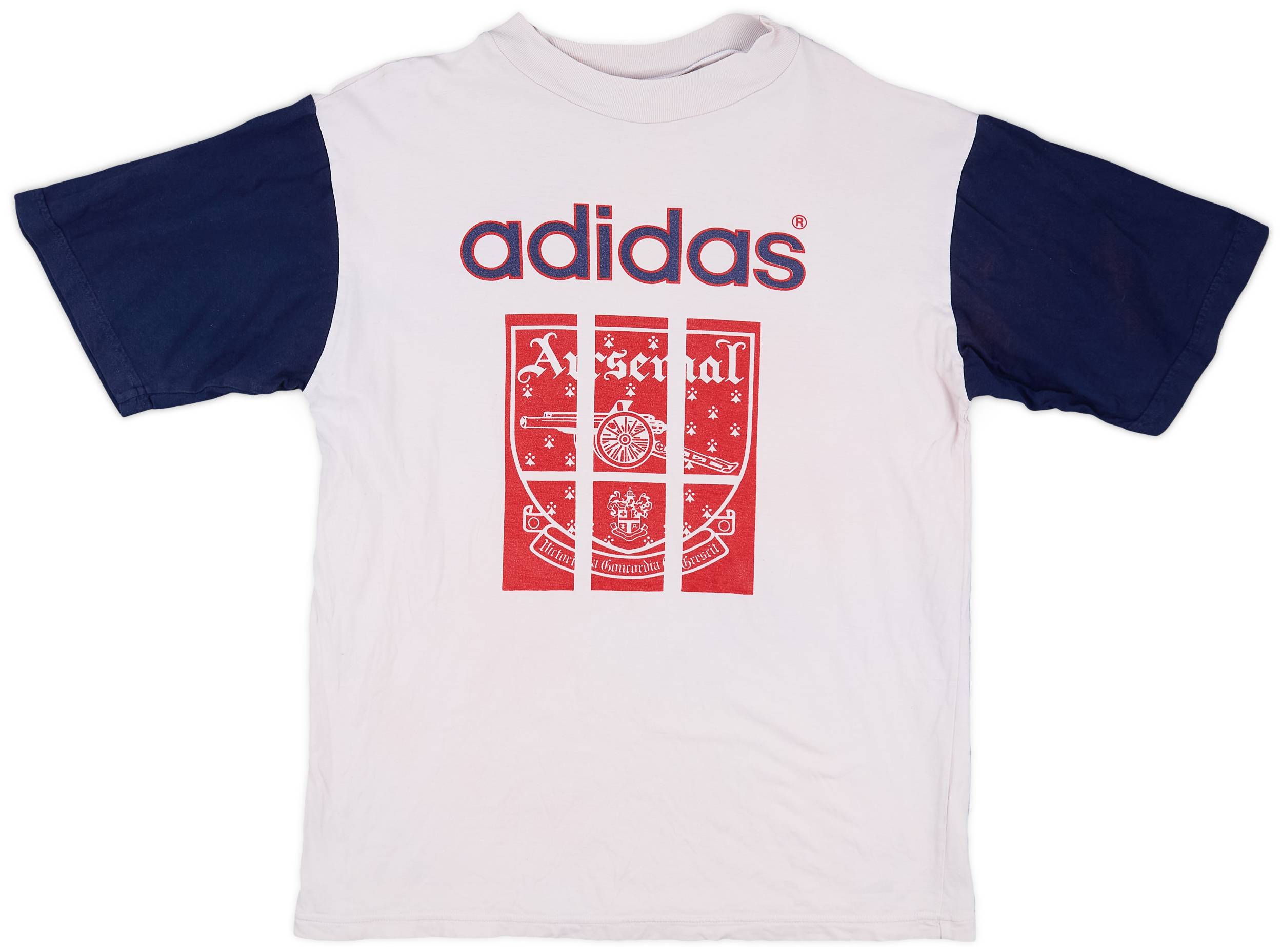 1992-93 Arsenal adidas Cotton Tee - 6/10 - (L)