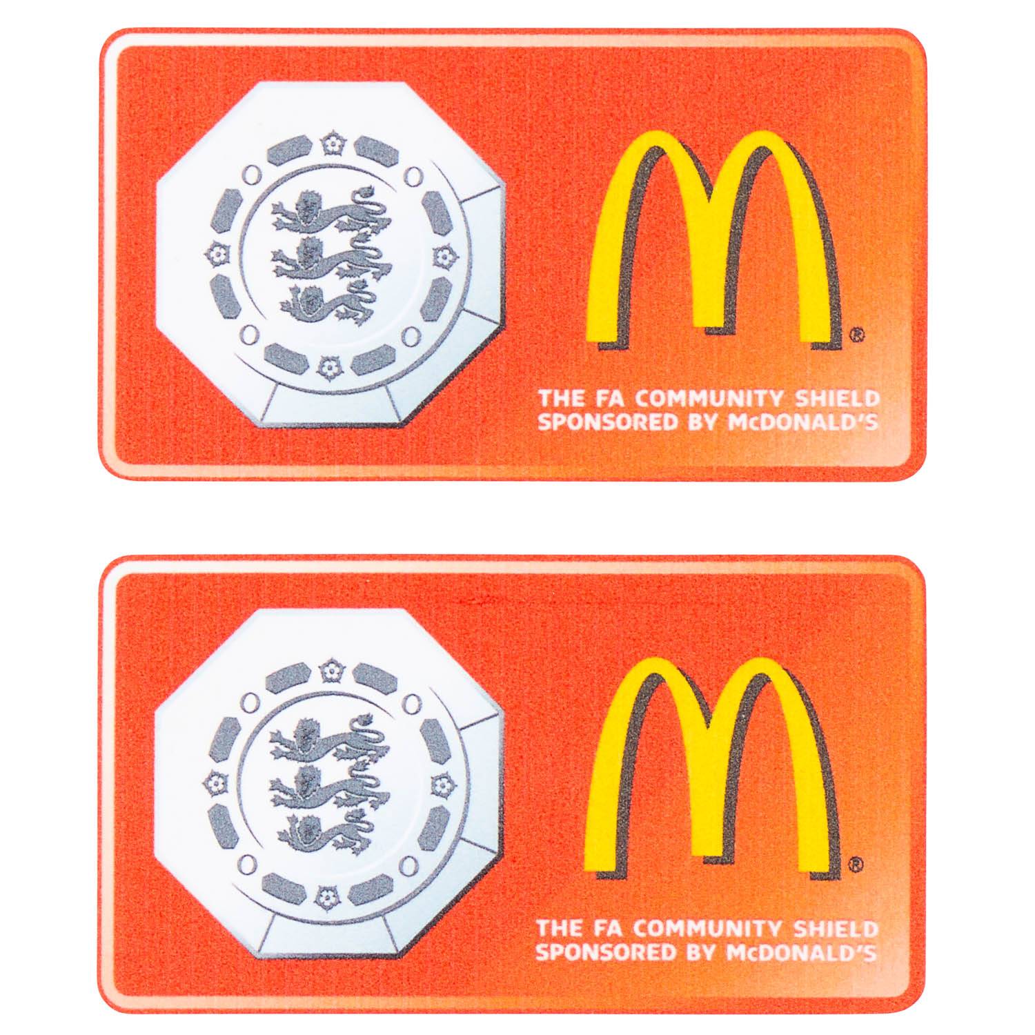 2011-12 The FA Community Shield Player Issue Patch - Manchester City V Manchester United (Pair)