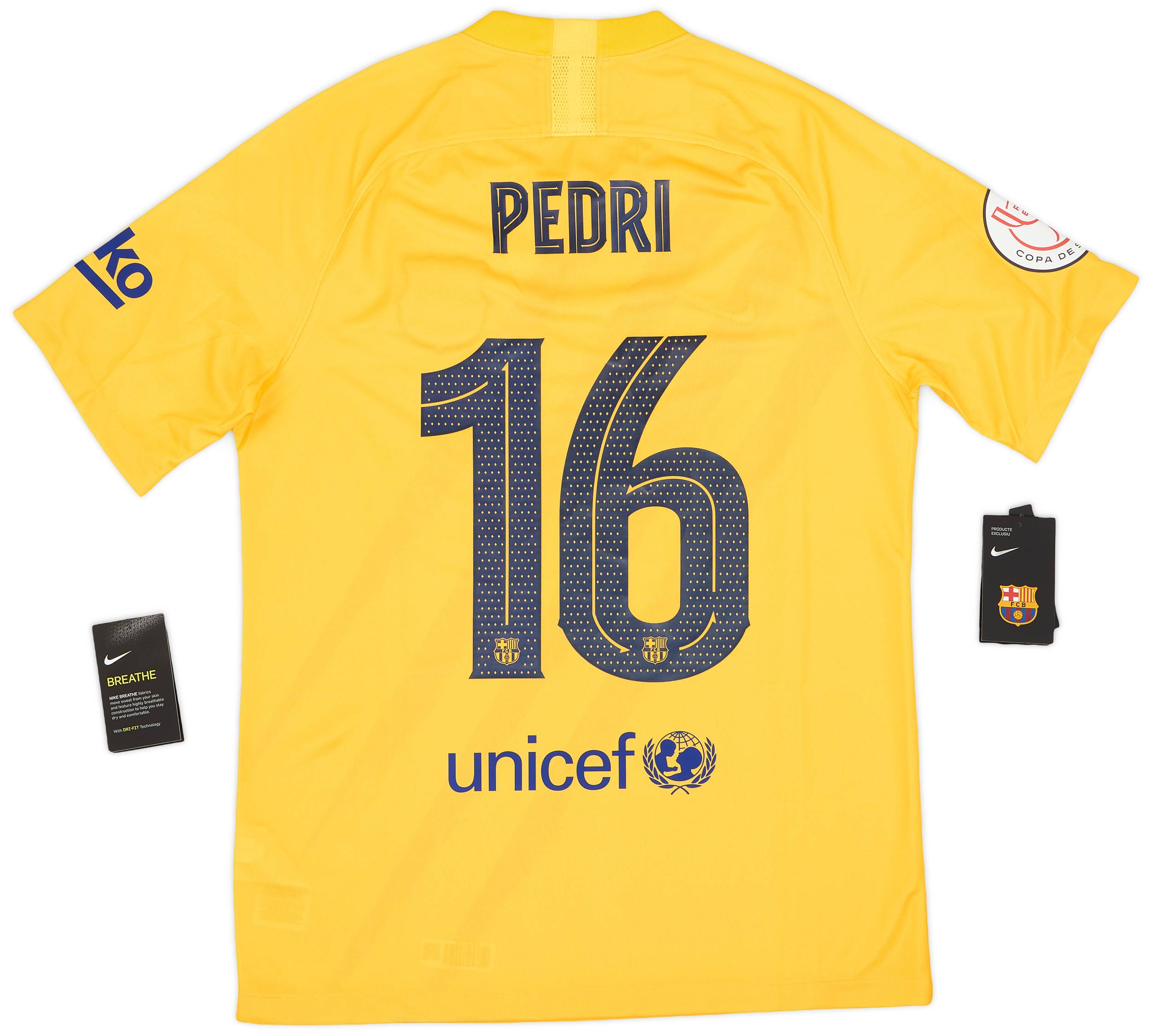 2020-21 Barcelona 'Senyera' Fourth Shirt Pedri #16 (M)