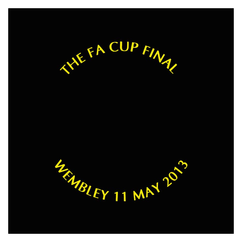 2013 FA Cup Final Wigan Athletic Yellow Match Day Transfer Patch