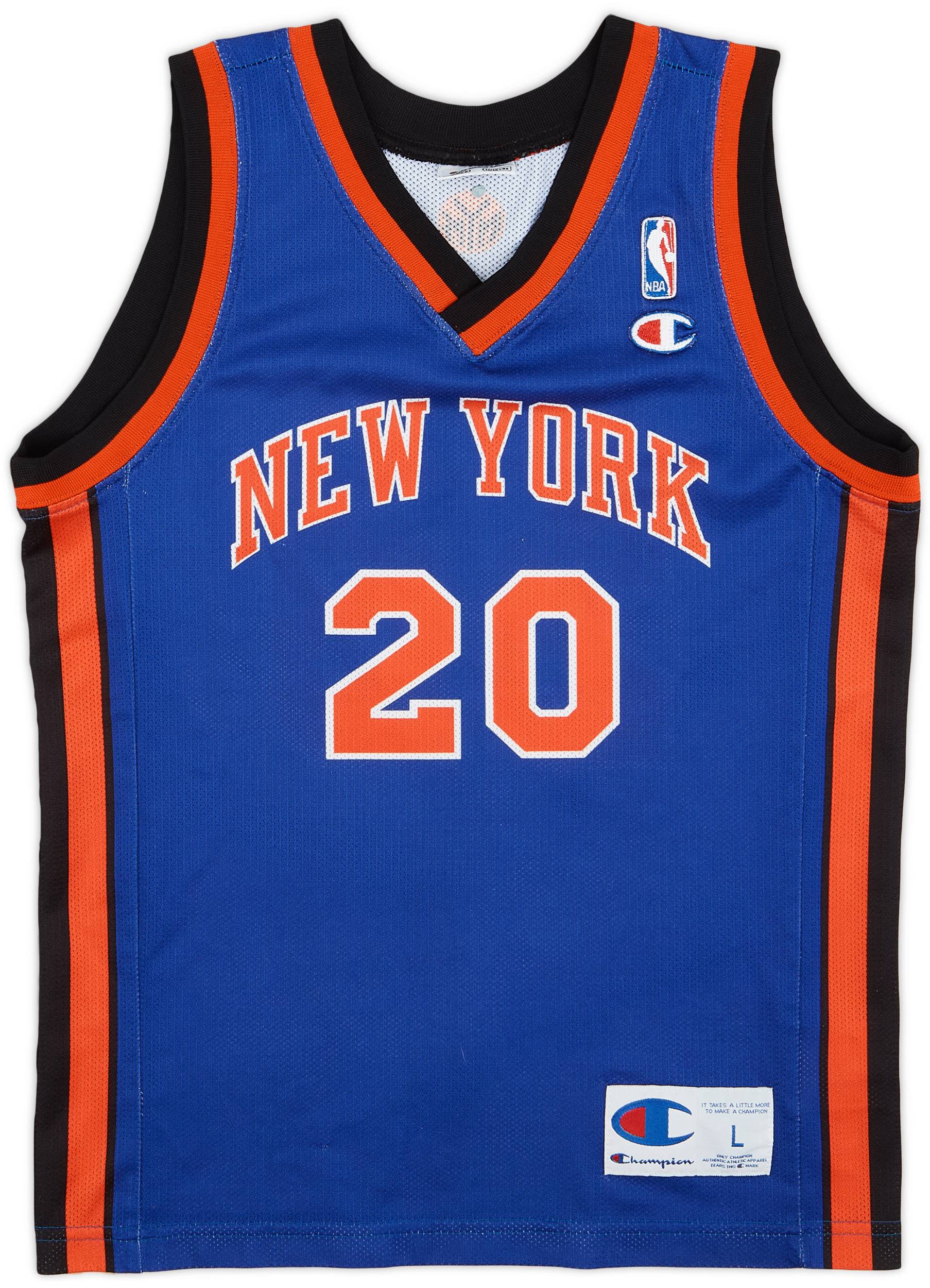 2001-05 New York Knicks Houston #20 Champion Away Jersey - 9/10 - (L.Boys)
